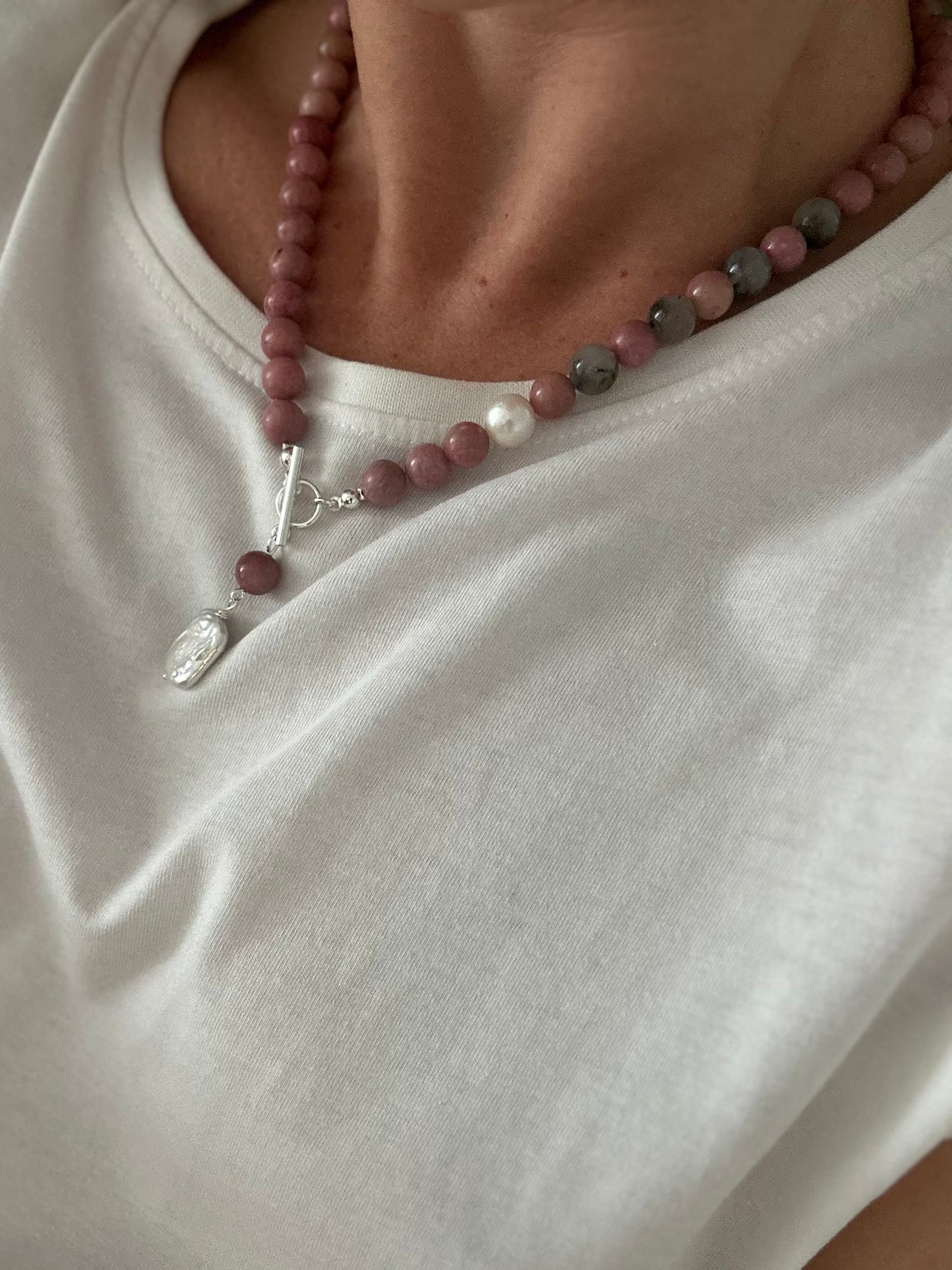 Pink Sand Pearl Necklace