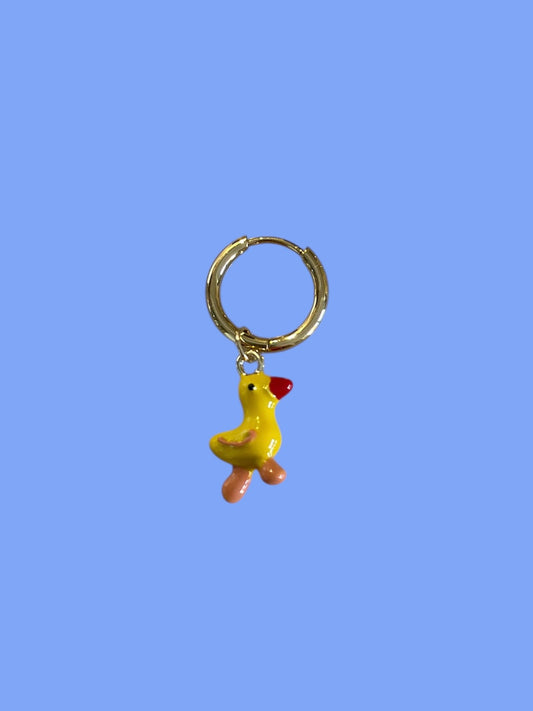 Baby Duck Charm Earring