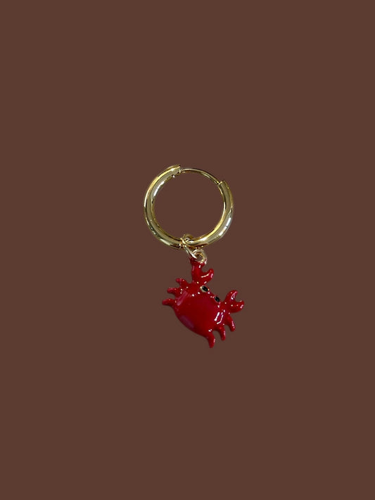 Crab Charm Earring