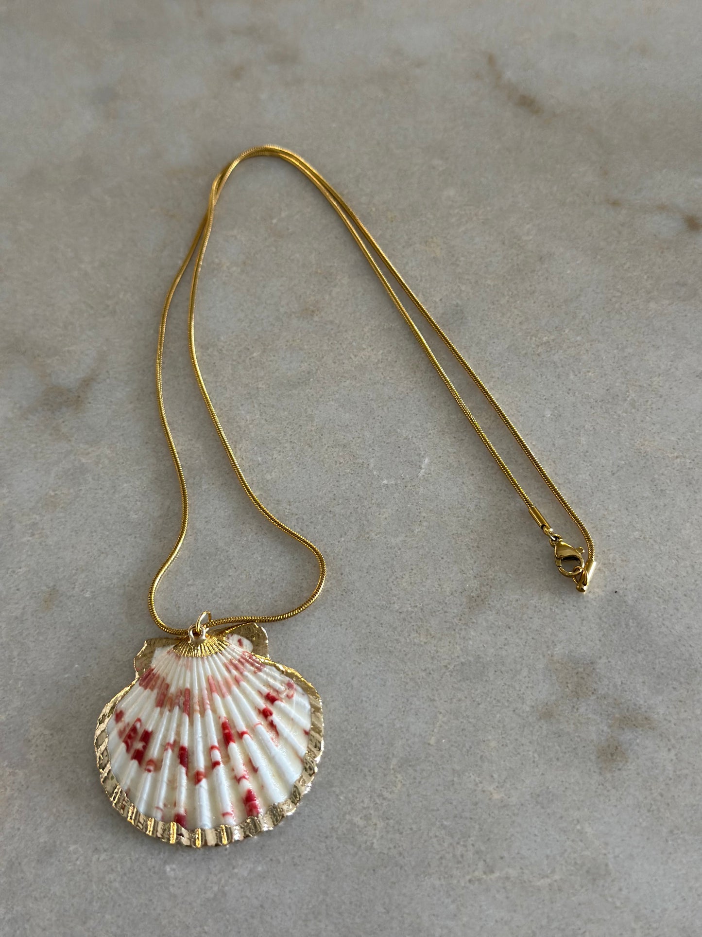 Minimalist Shell Charm Chain / Colier cu scoica
