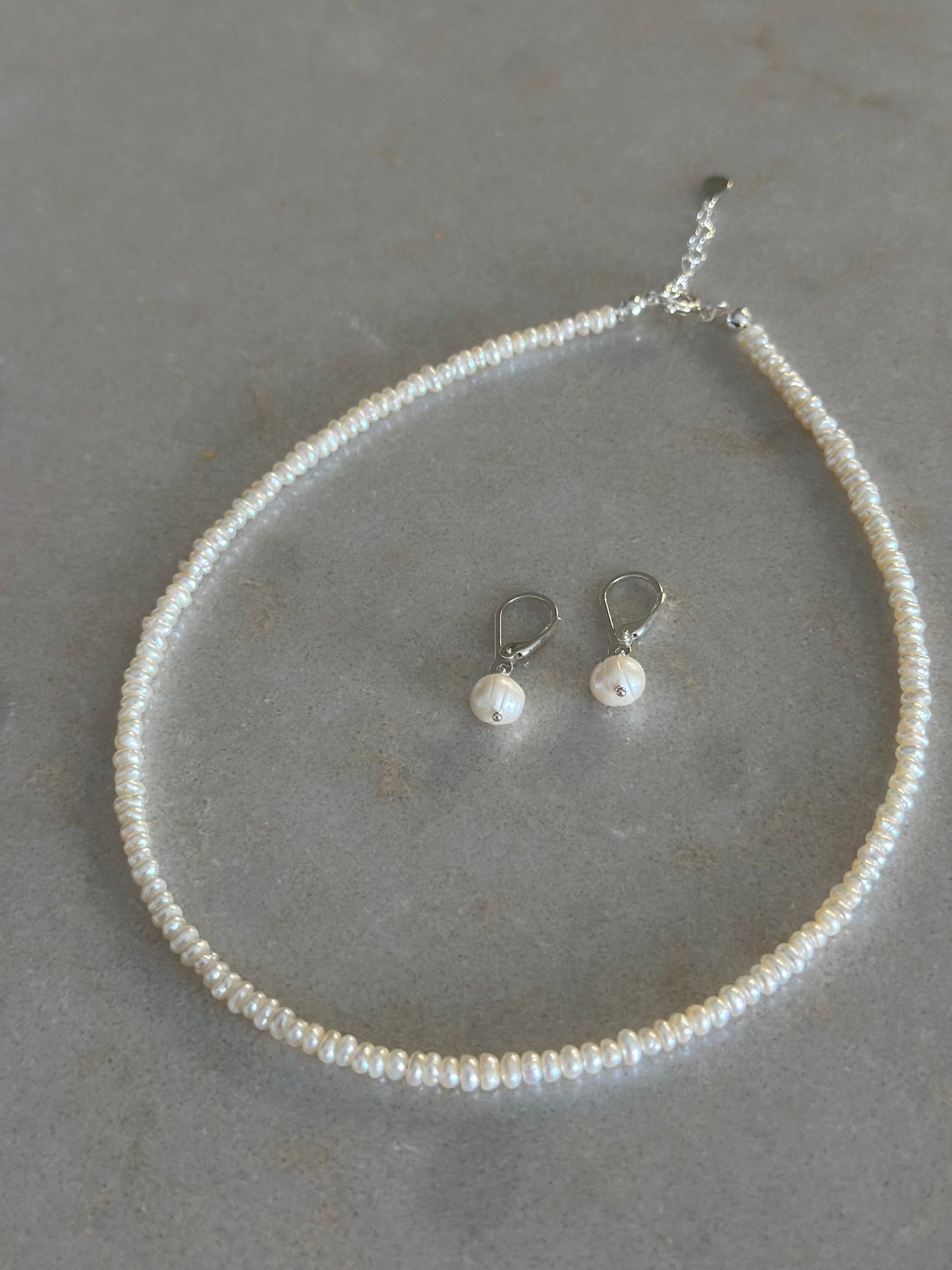 Summer Pearl Set / Set colier si cercei perle de cultura