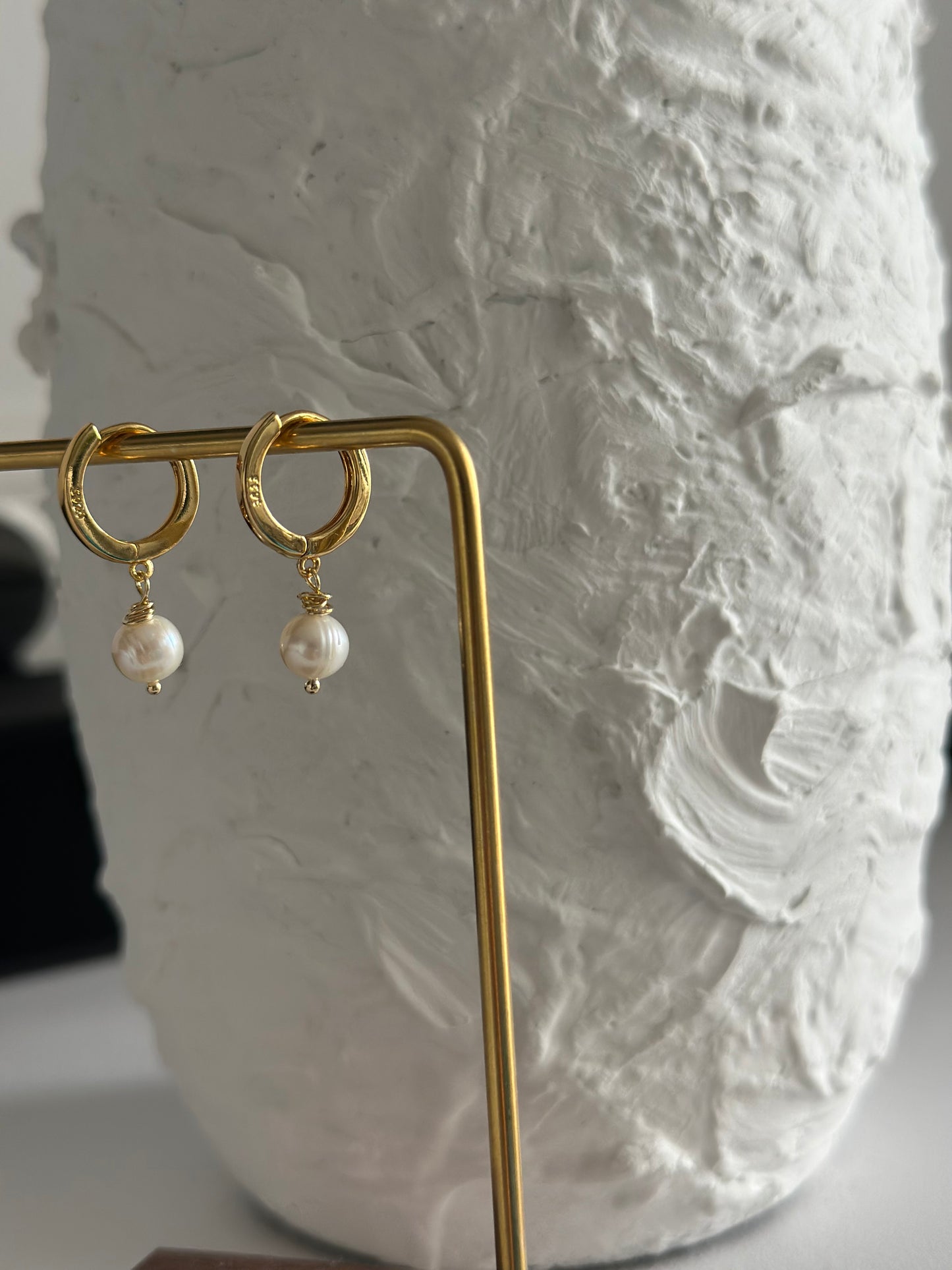 Golden Pearl Earrings