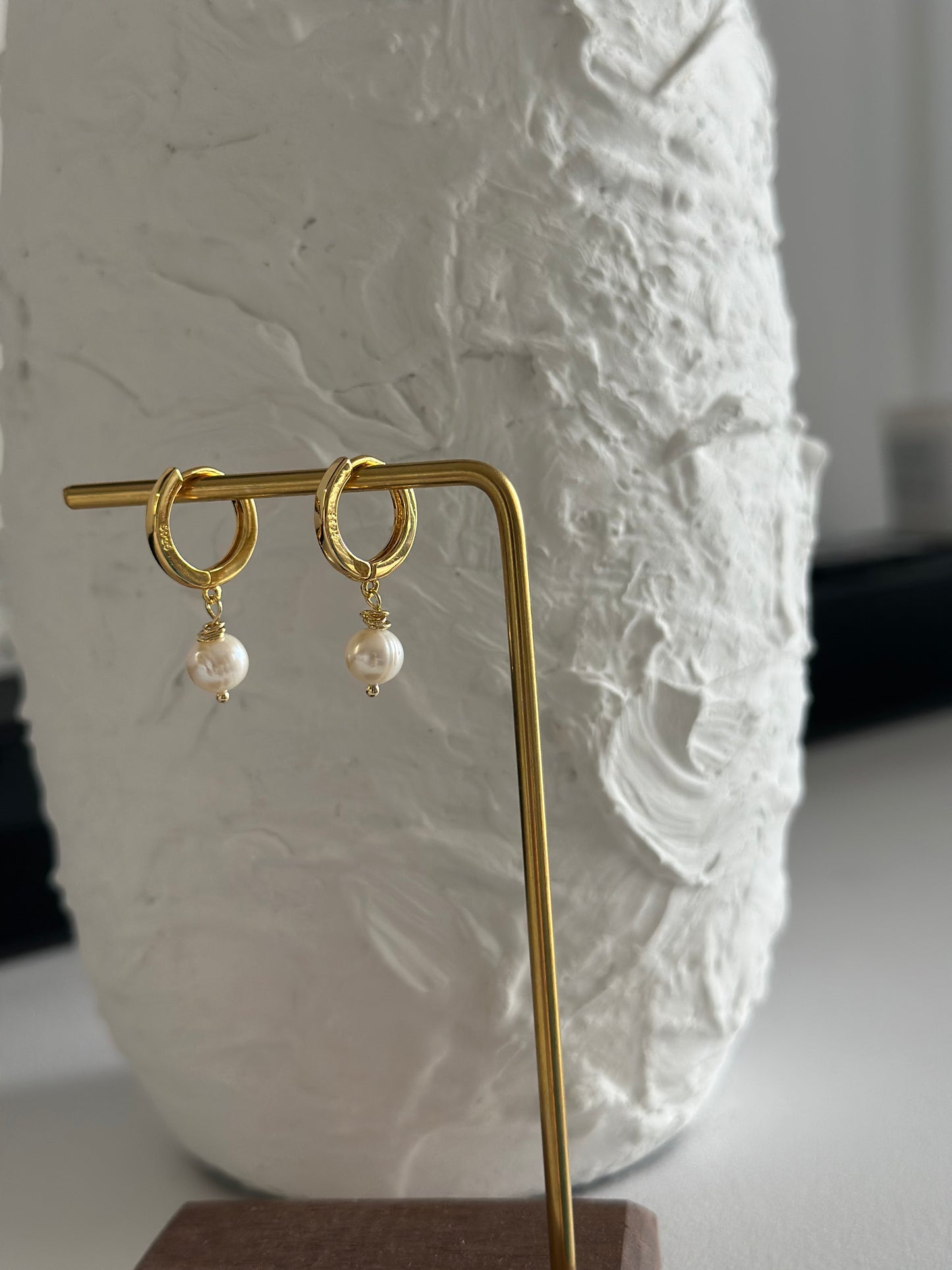 Golden Pearl Earrings