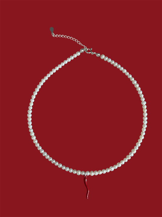 Baby Chilli Round Pearls Necklace