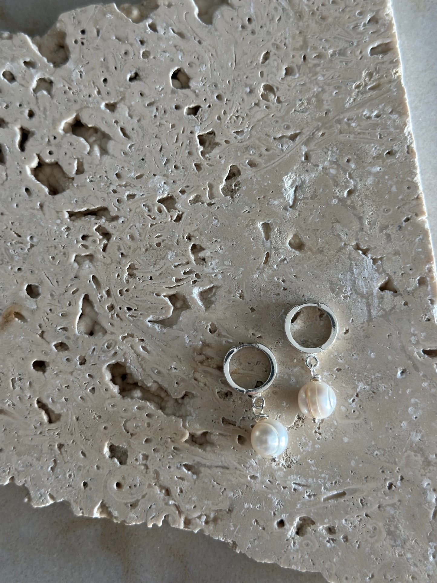 Bold White Pearl Earrings