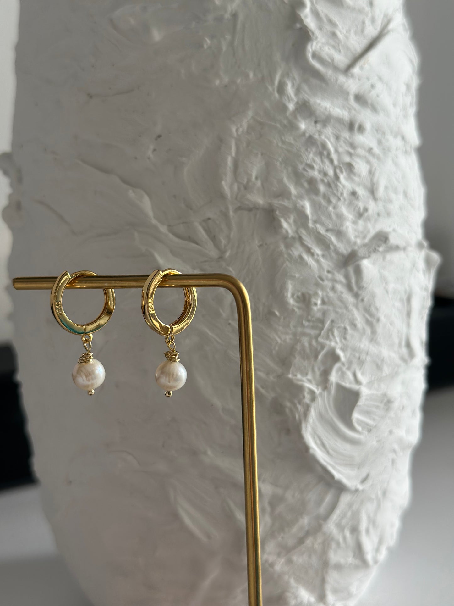 Golden Pearl Earrings