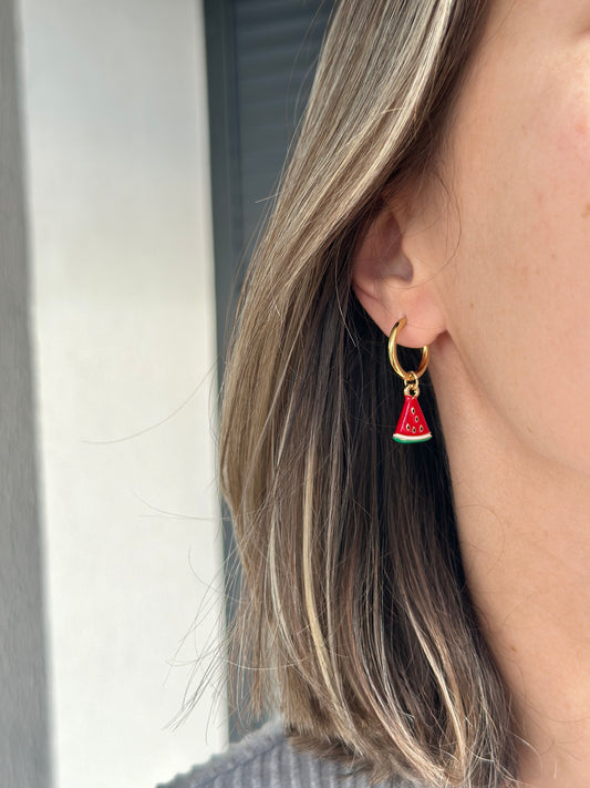 Watermelon Charm Earring