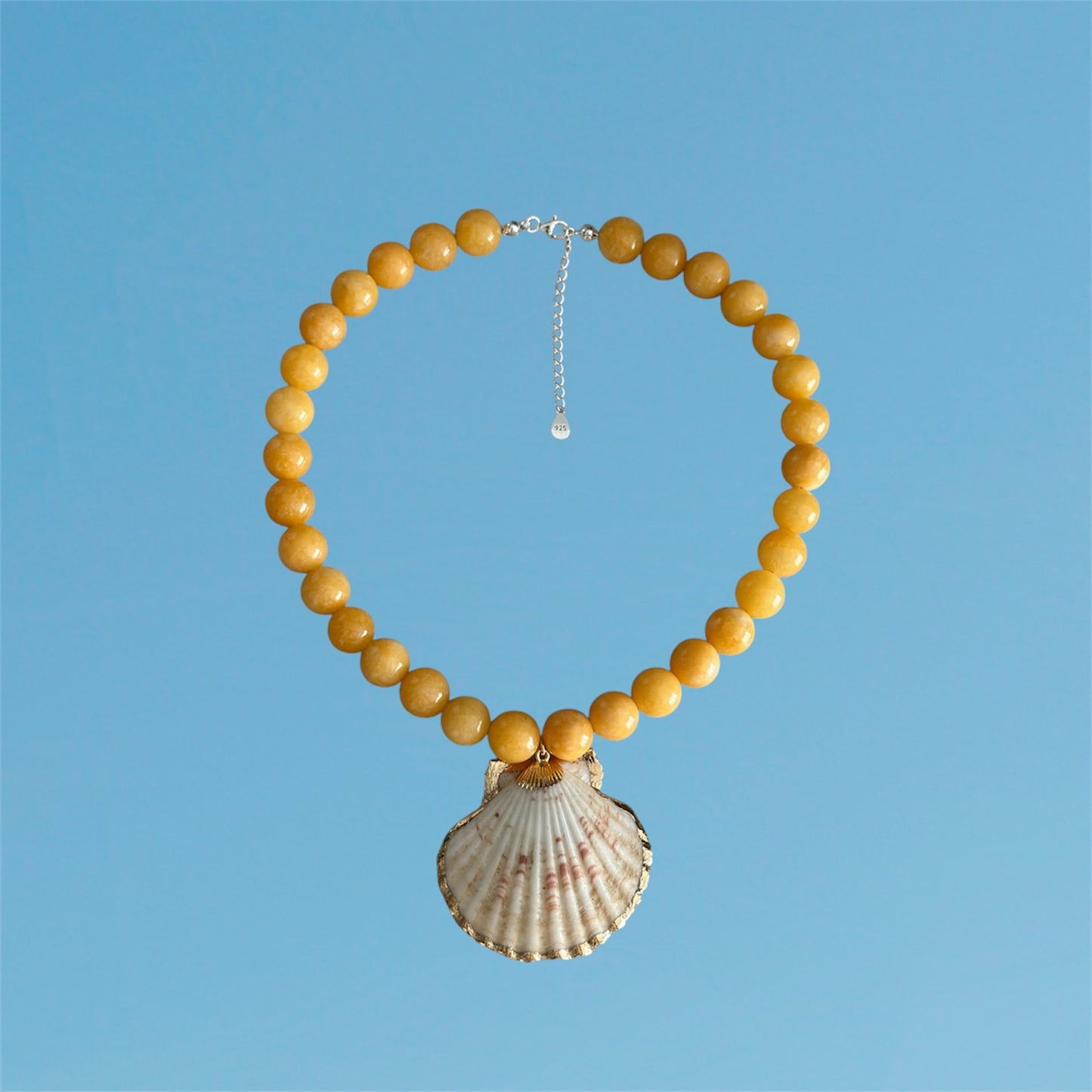 Chunky Yellow Shell Necklace