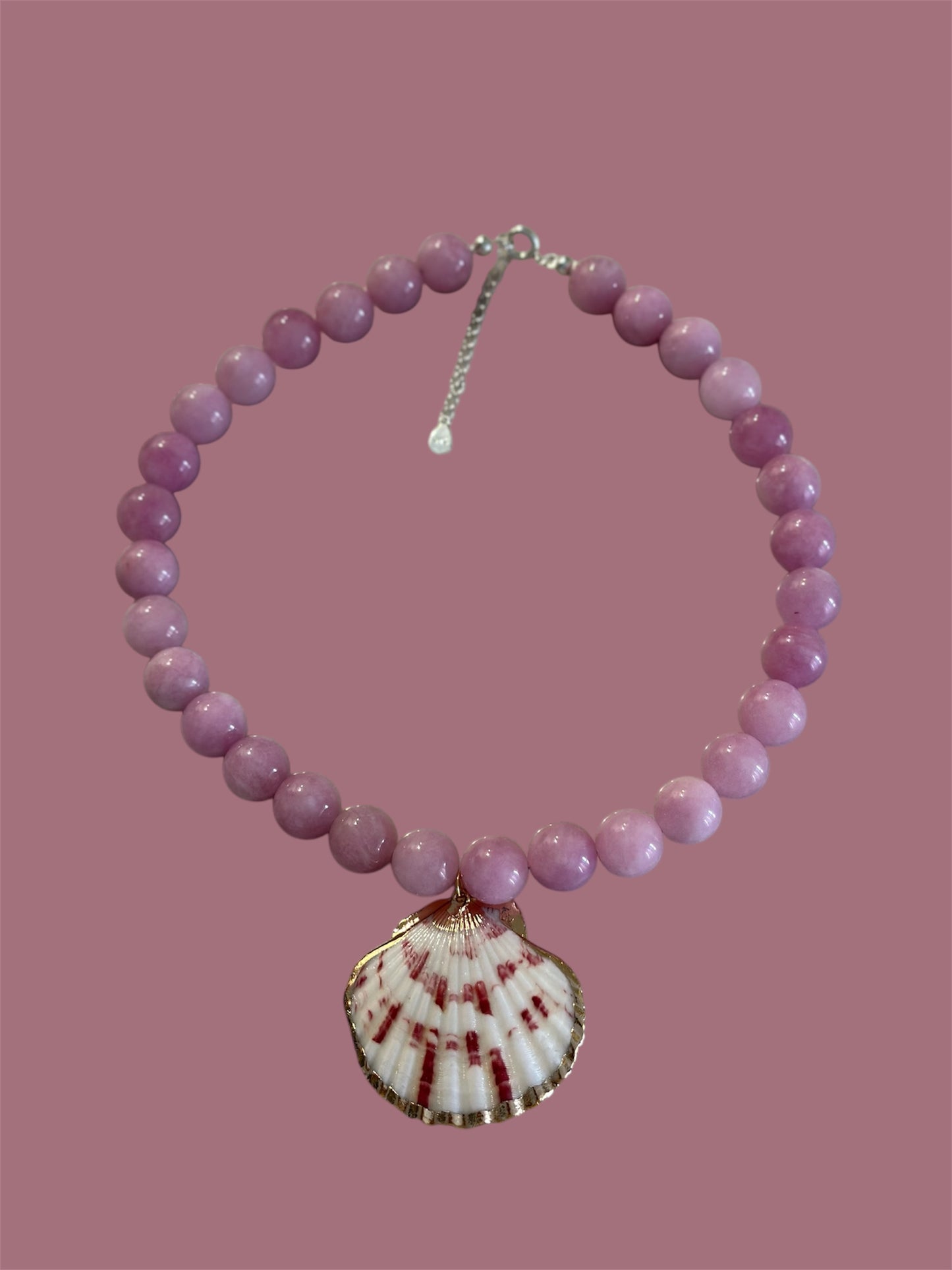 Chunky Pink Shell Necklace