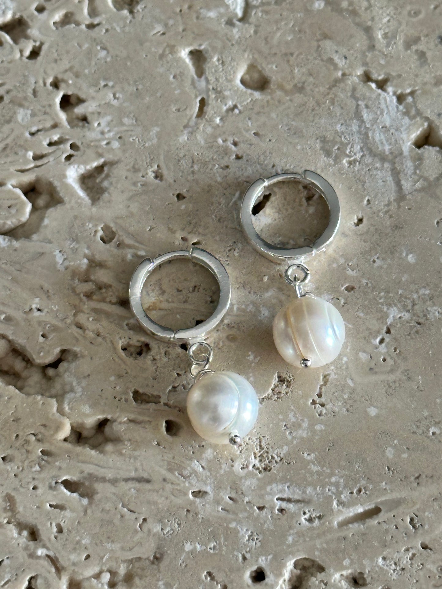 Bold White Pearl Earrings