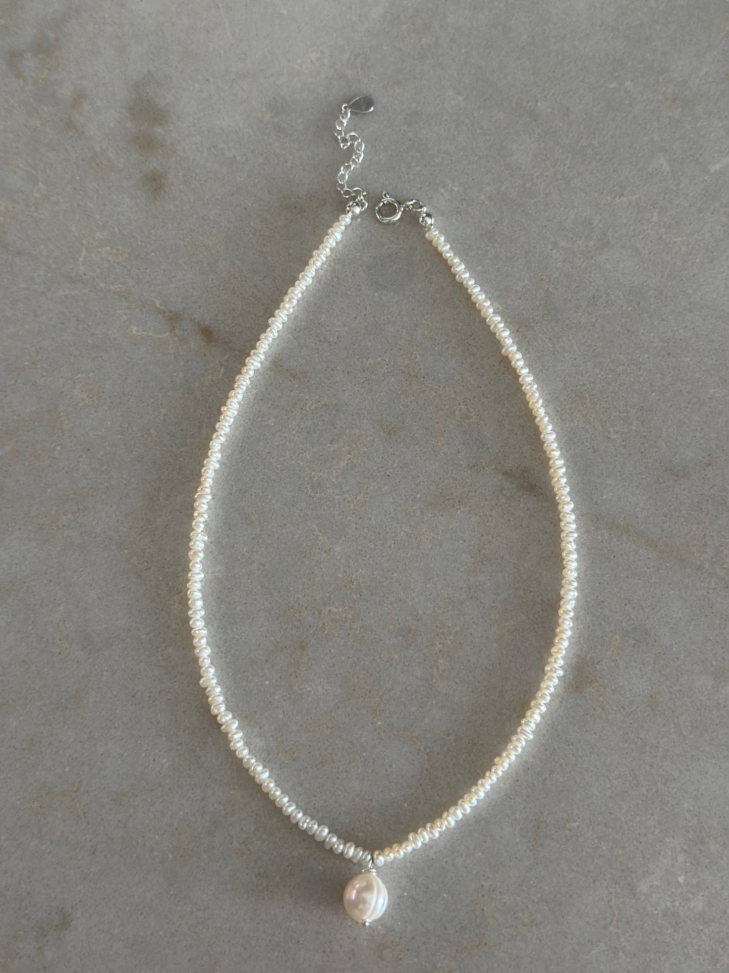 Soft Baby Pearl Charm Necklace