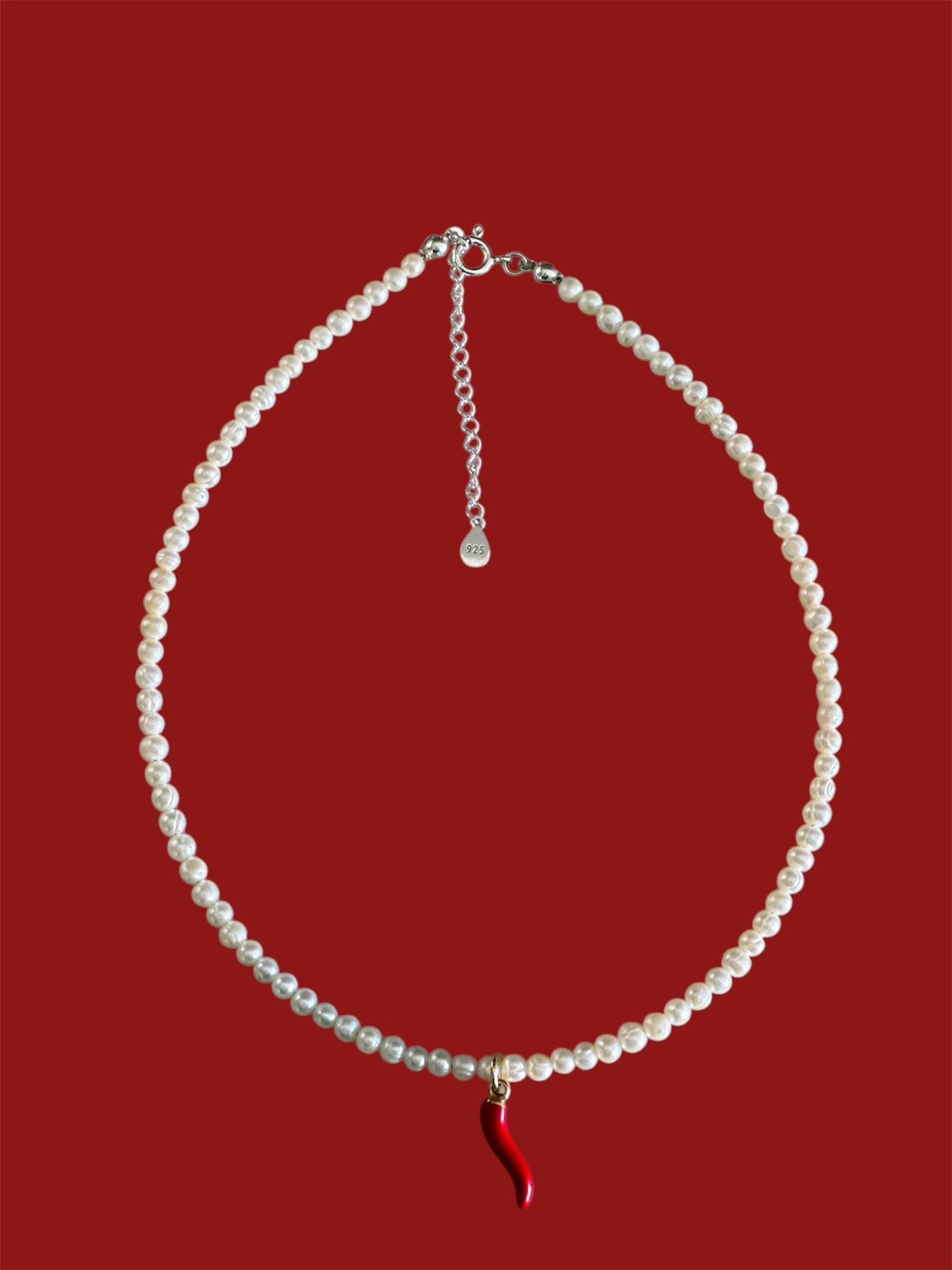 Baby Chilli Round Pearls Necklace