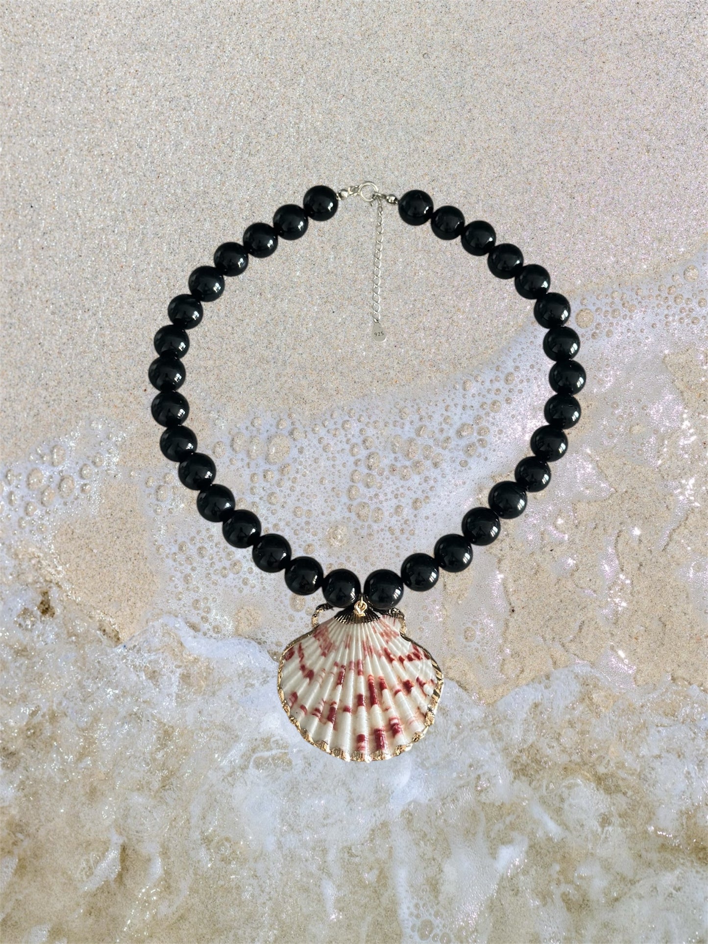 Chunky Onyx Shell Necklace