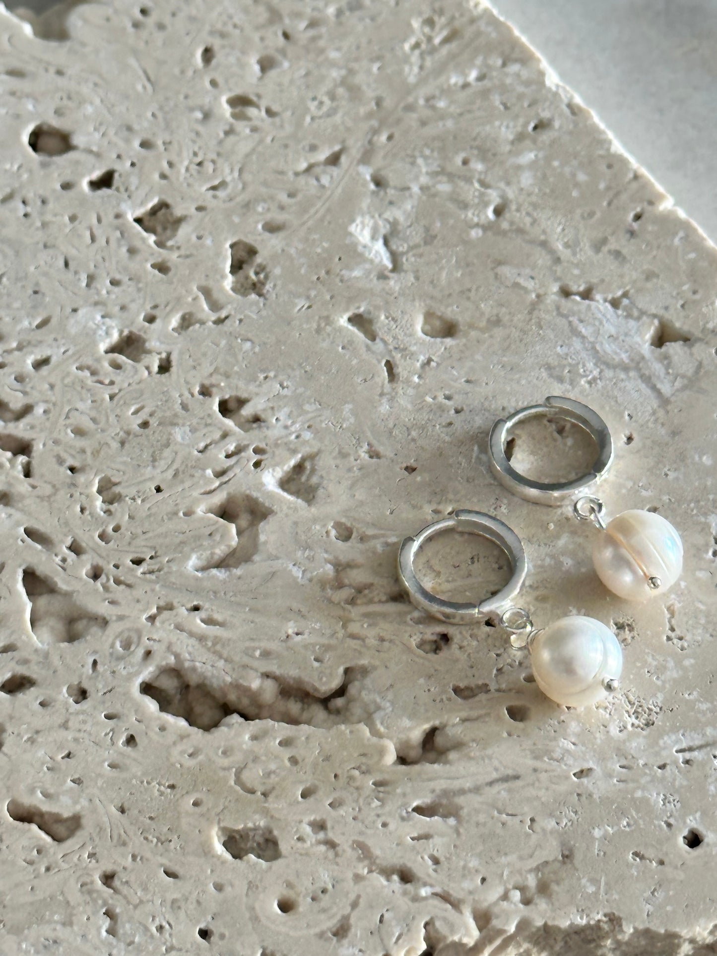 Bold White Pearl Earrings