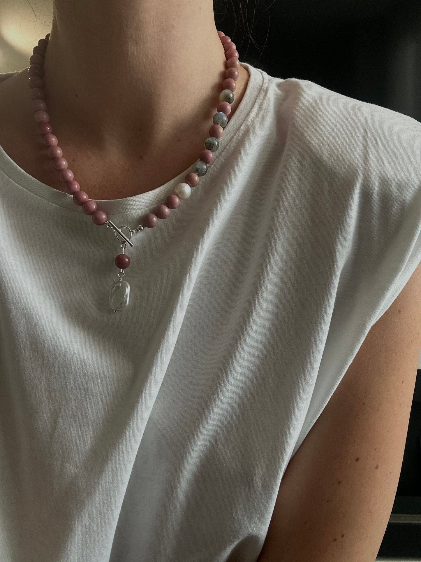 Pink Sand Pearl Necklace
