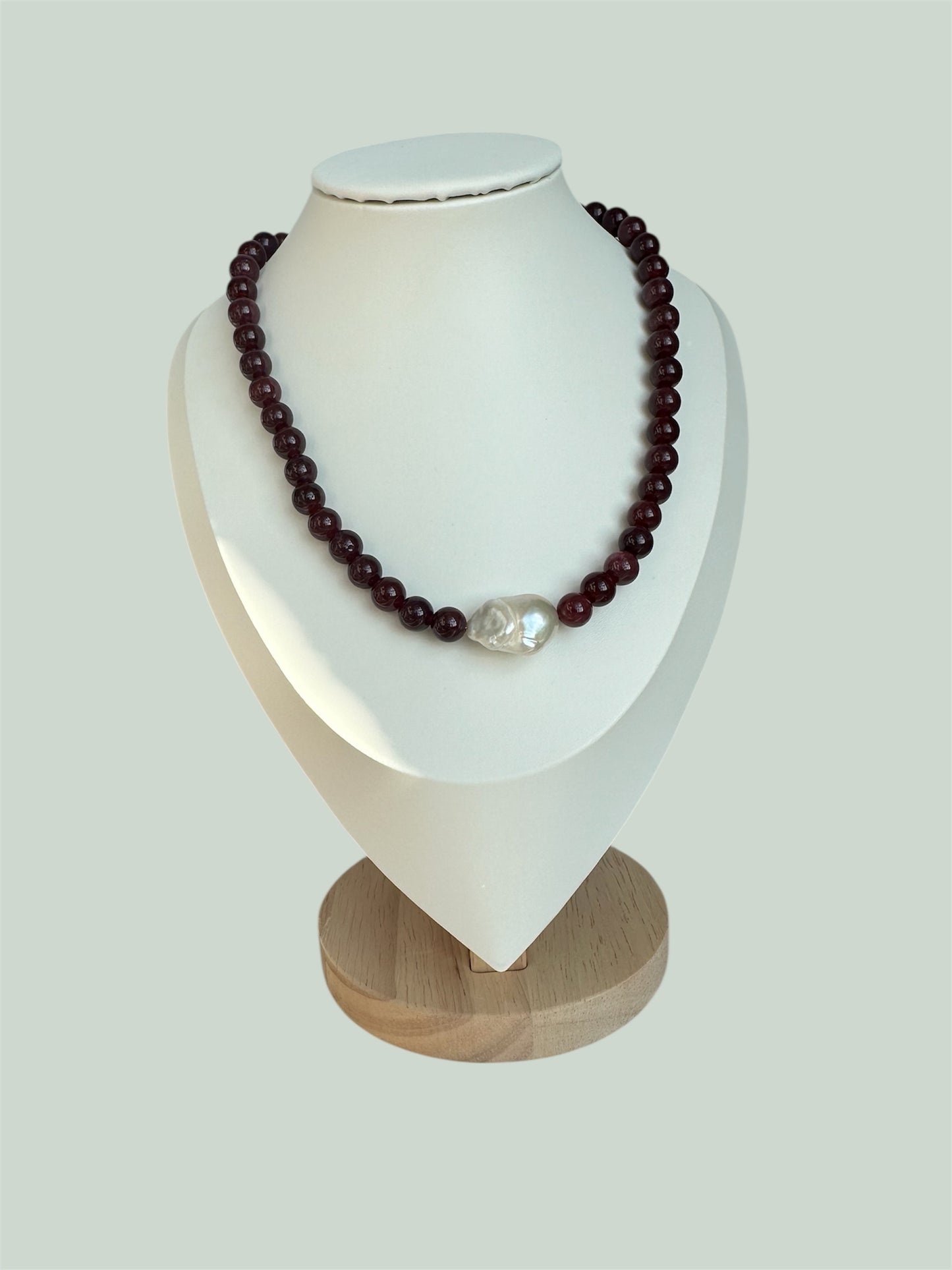Sour Cherry Baroque Pearl Necklace