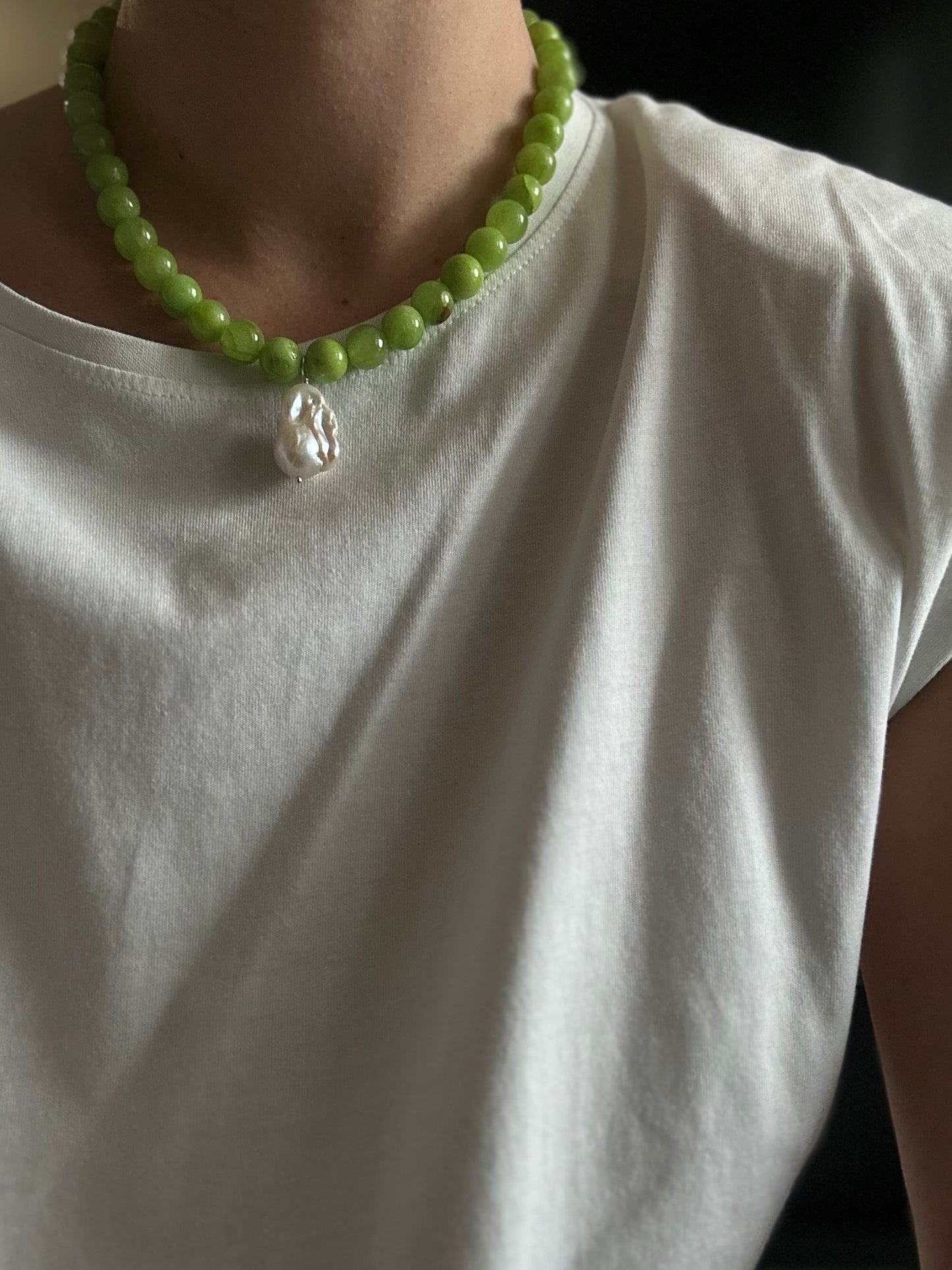 Vegan Baroque Pearl Necklace