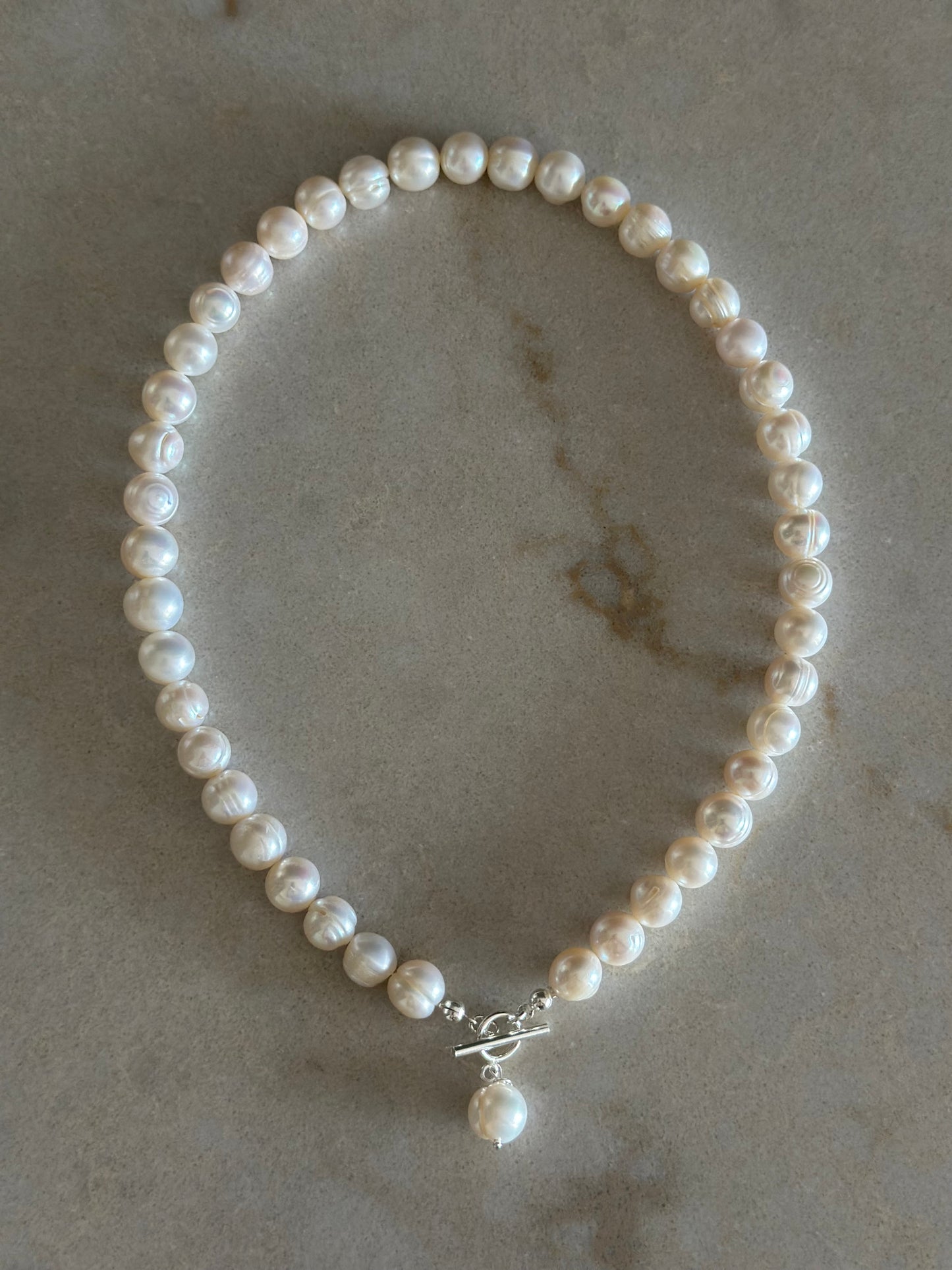 Bold Pearl Silver Chain