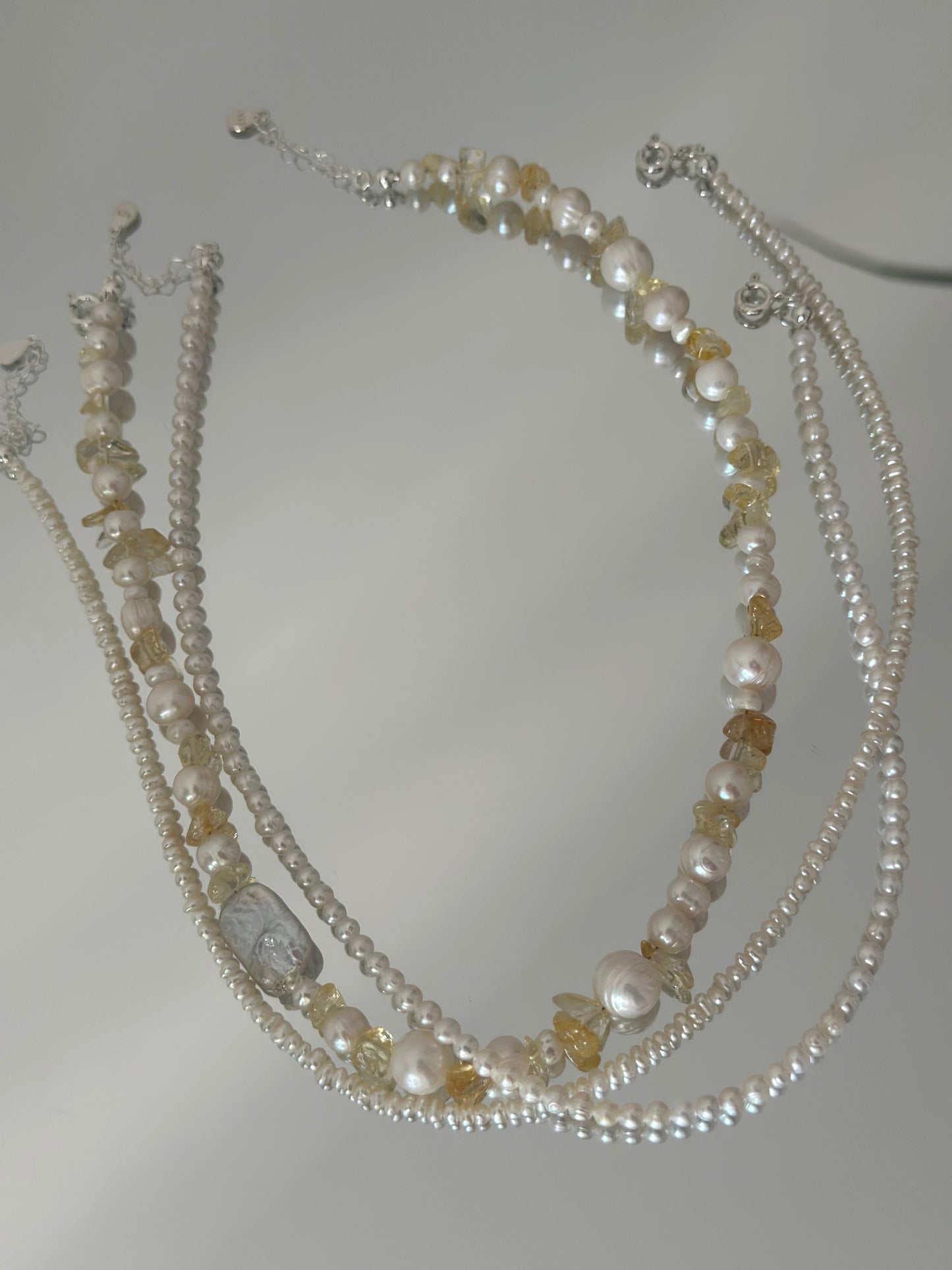 Citrine Pearl Necklace