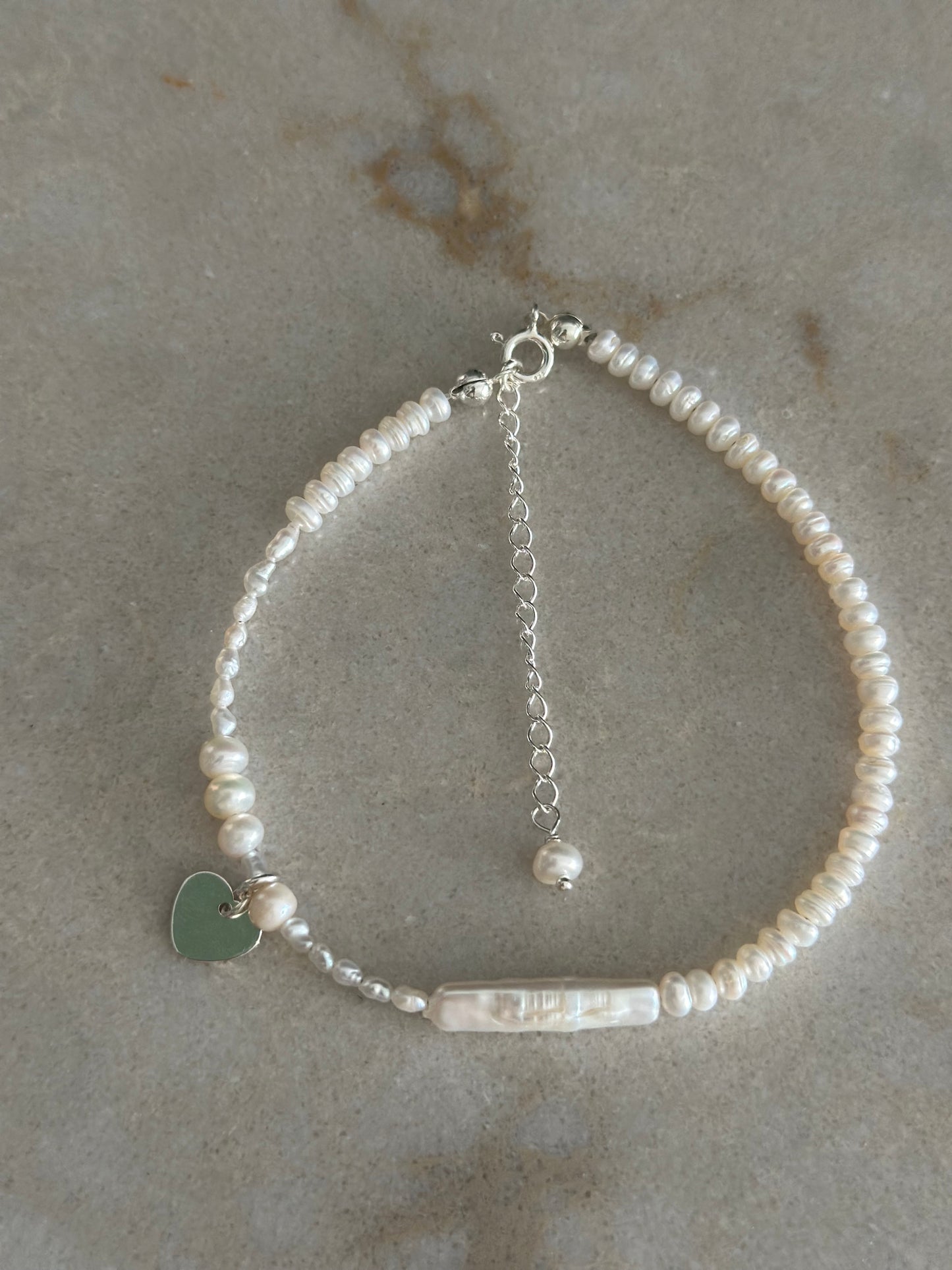 Bratara picior charm Inima