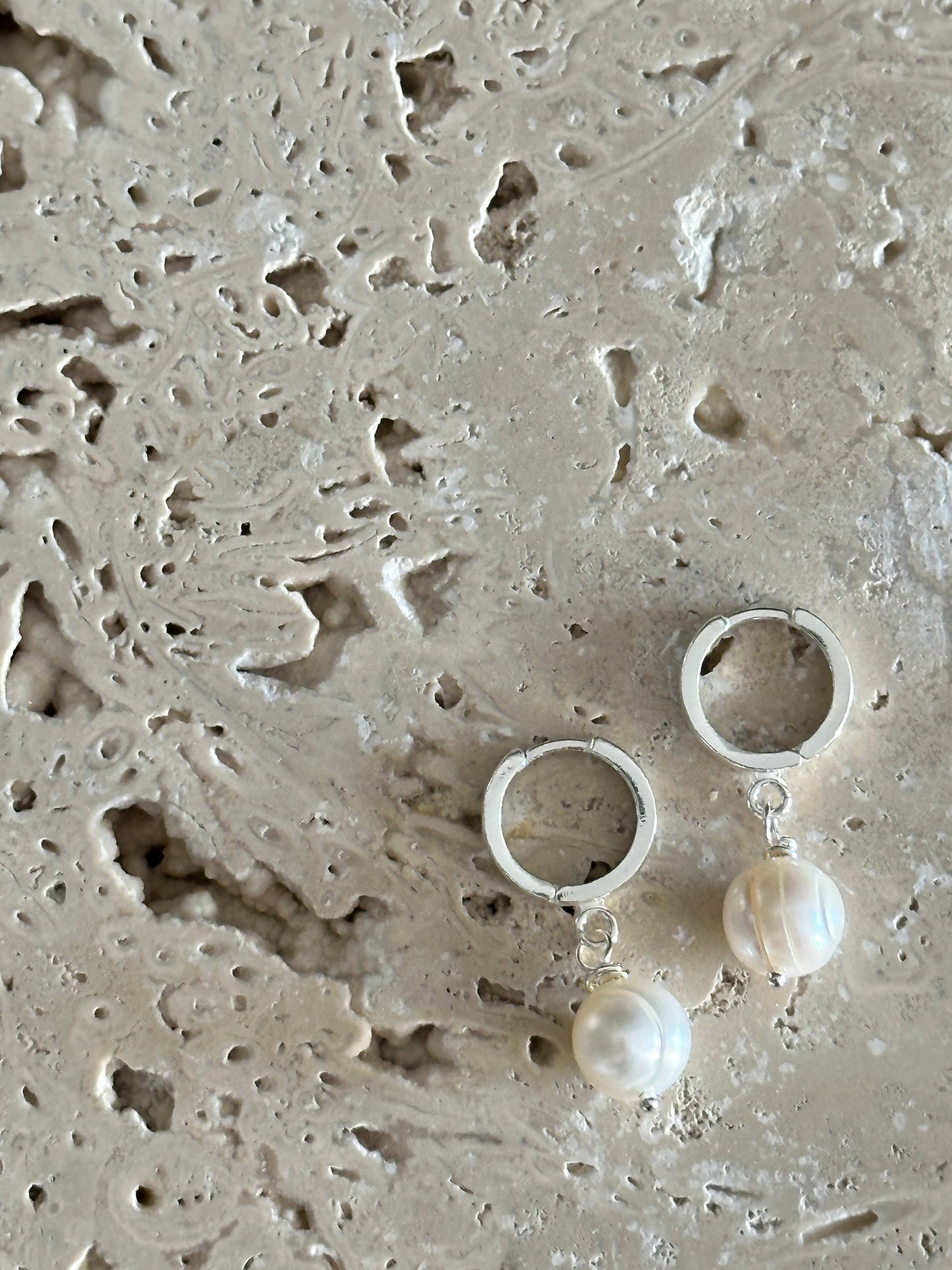 Bold White Pearl Earrings