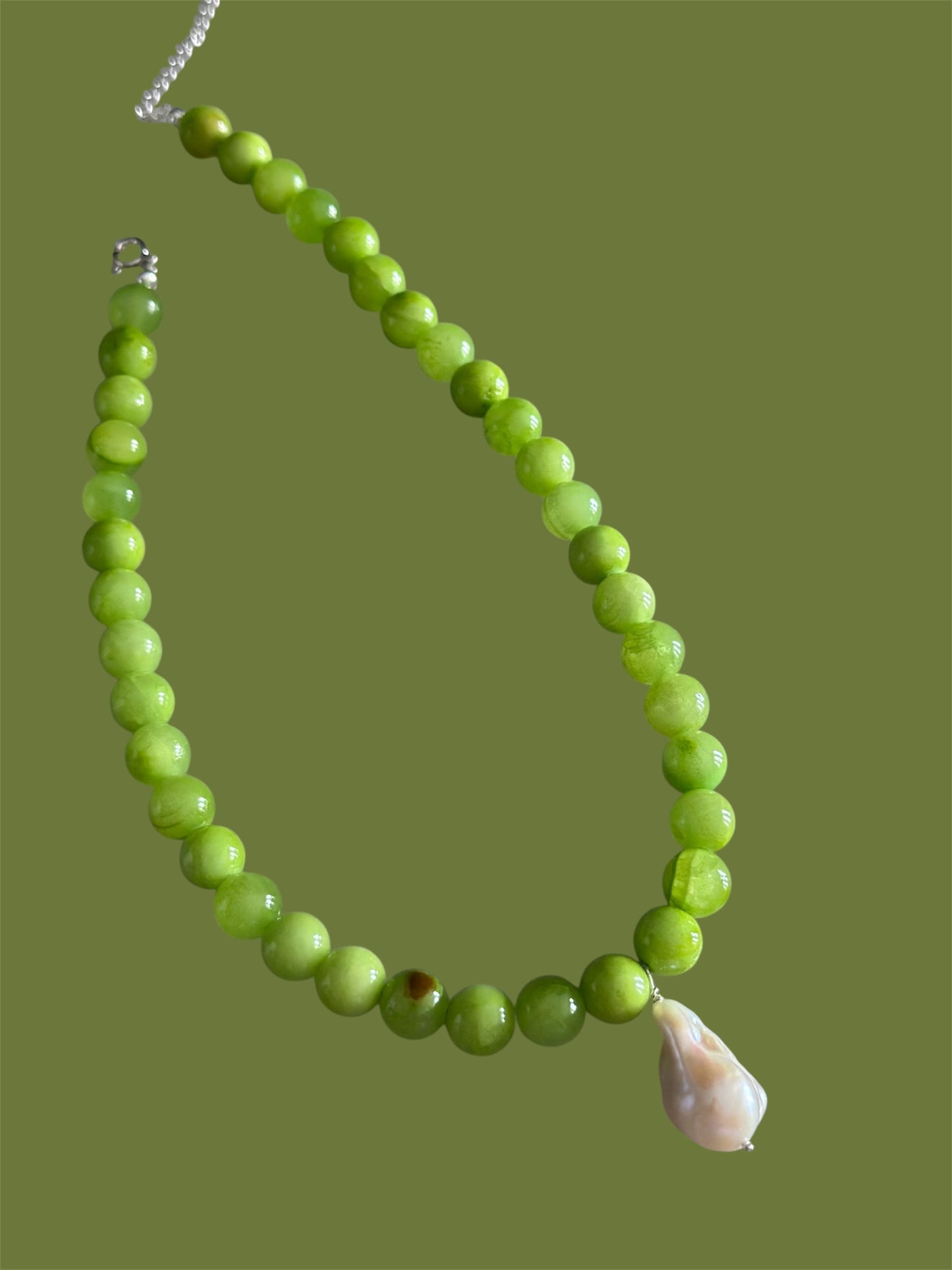 Vegan Baroque Pearl Necklace