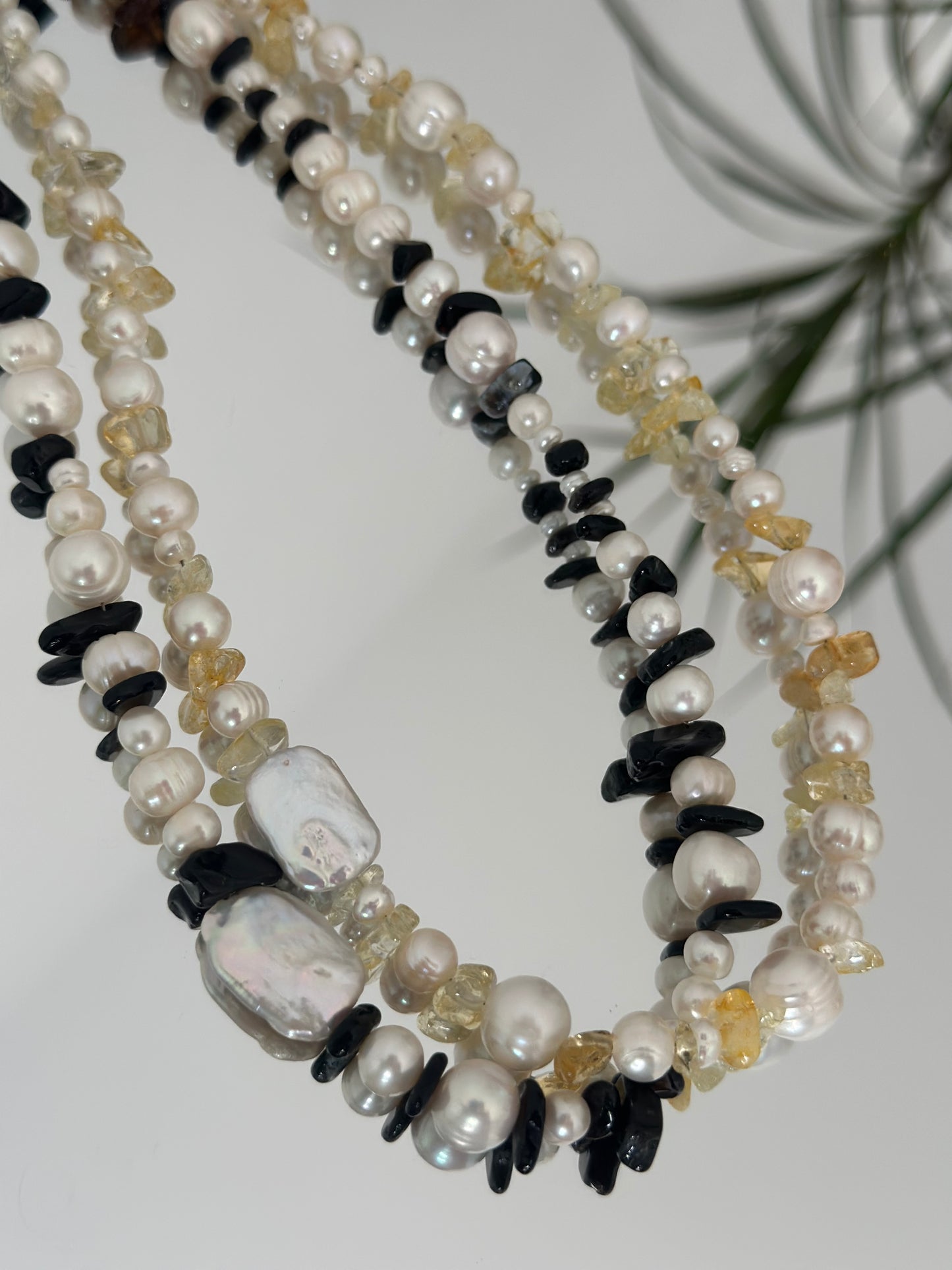 Citrine Pearl Necklace