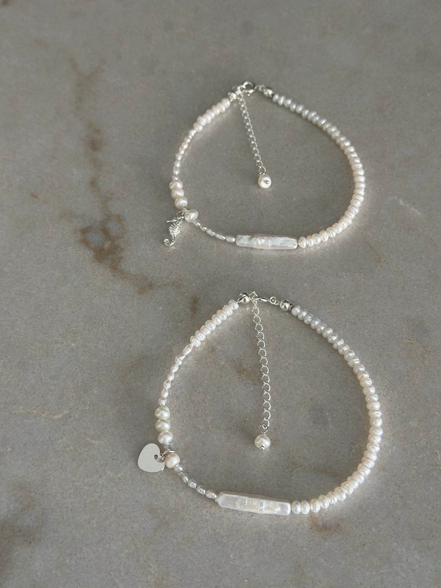 Bratara picior charm Inima