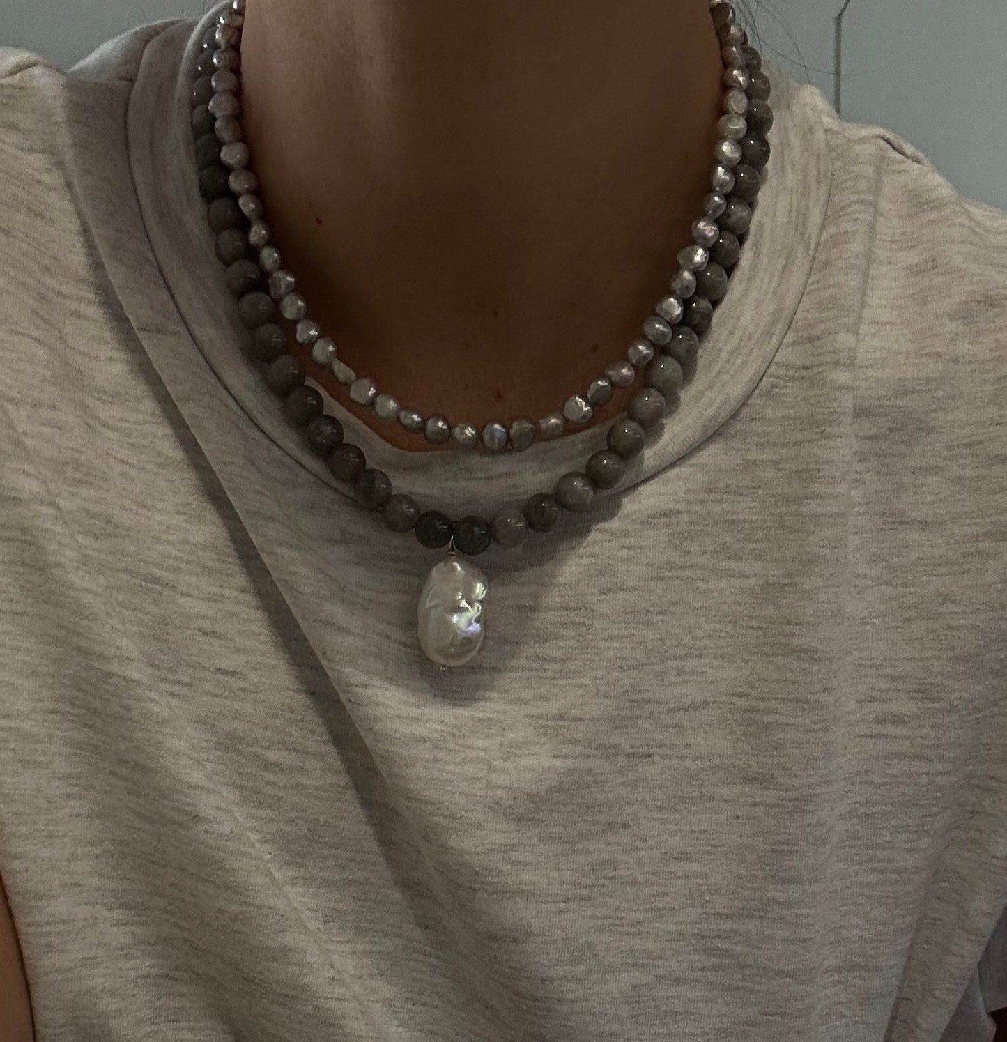 Fall Baroque Pearl Necklace