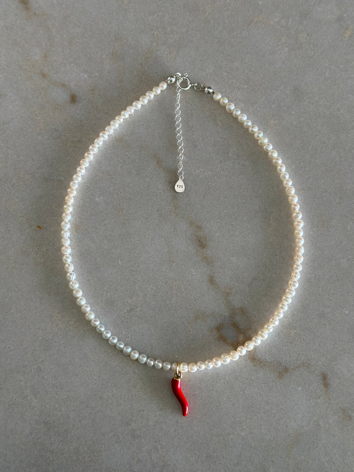 Baby Chilli Round Pearls Necklace