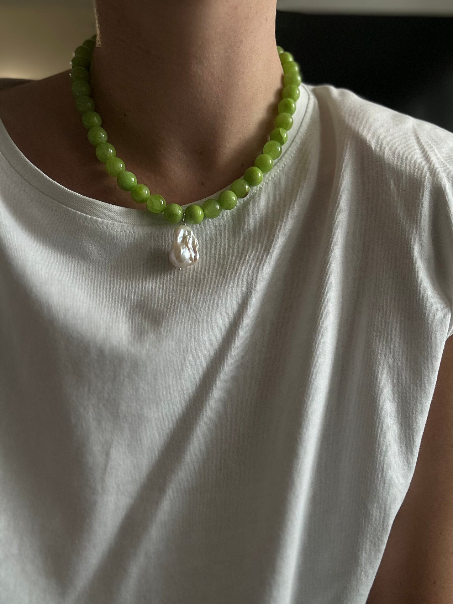 Vegan Baroque Pearl Necklace