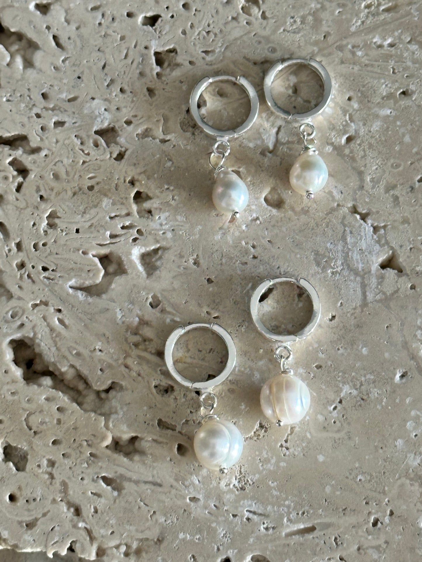 Bold White Pearl Earrings