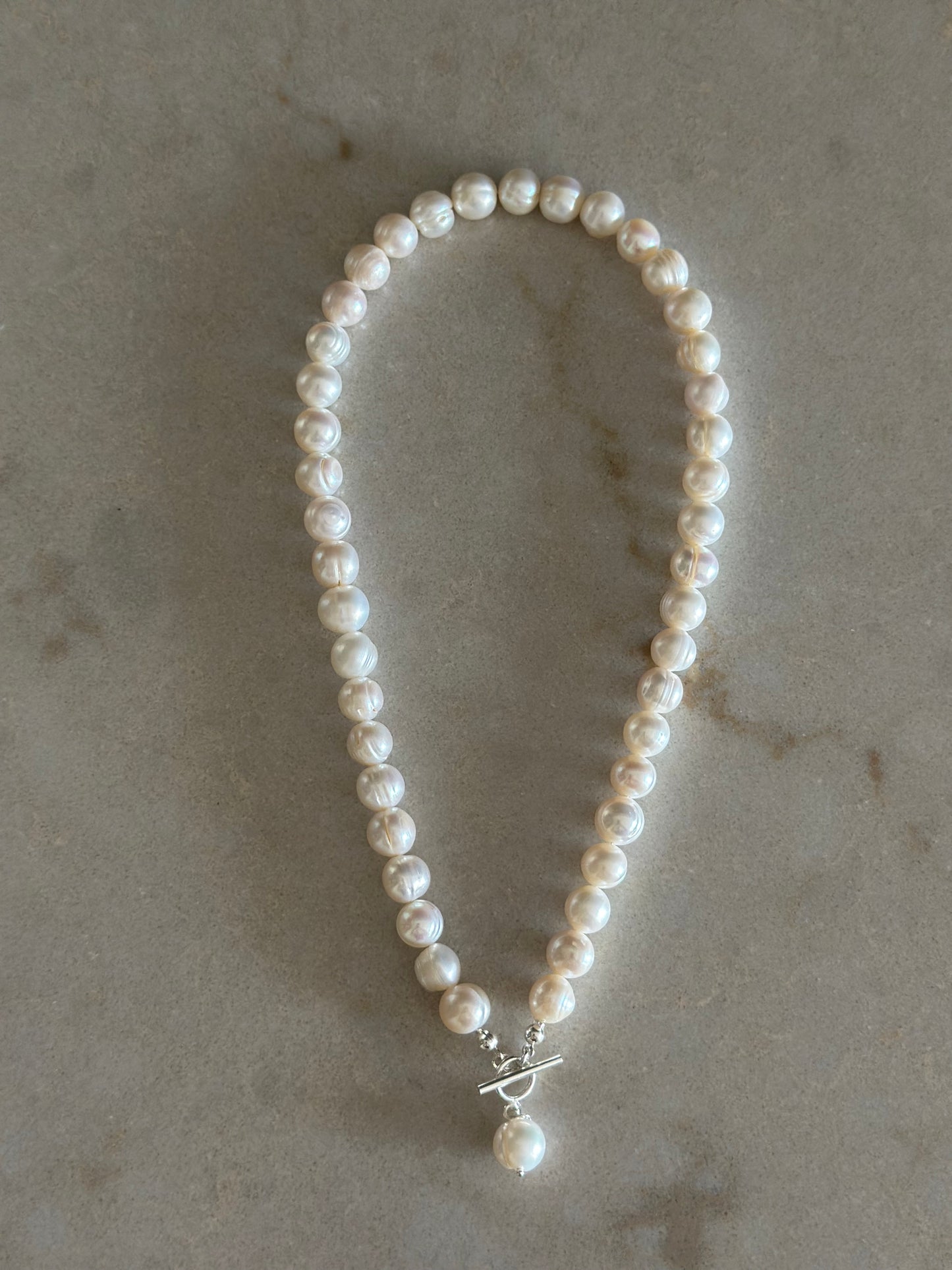 Bold Pearl Silver Chain