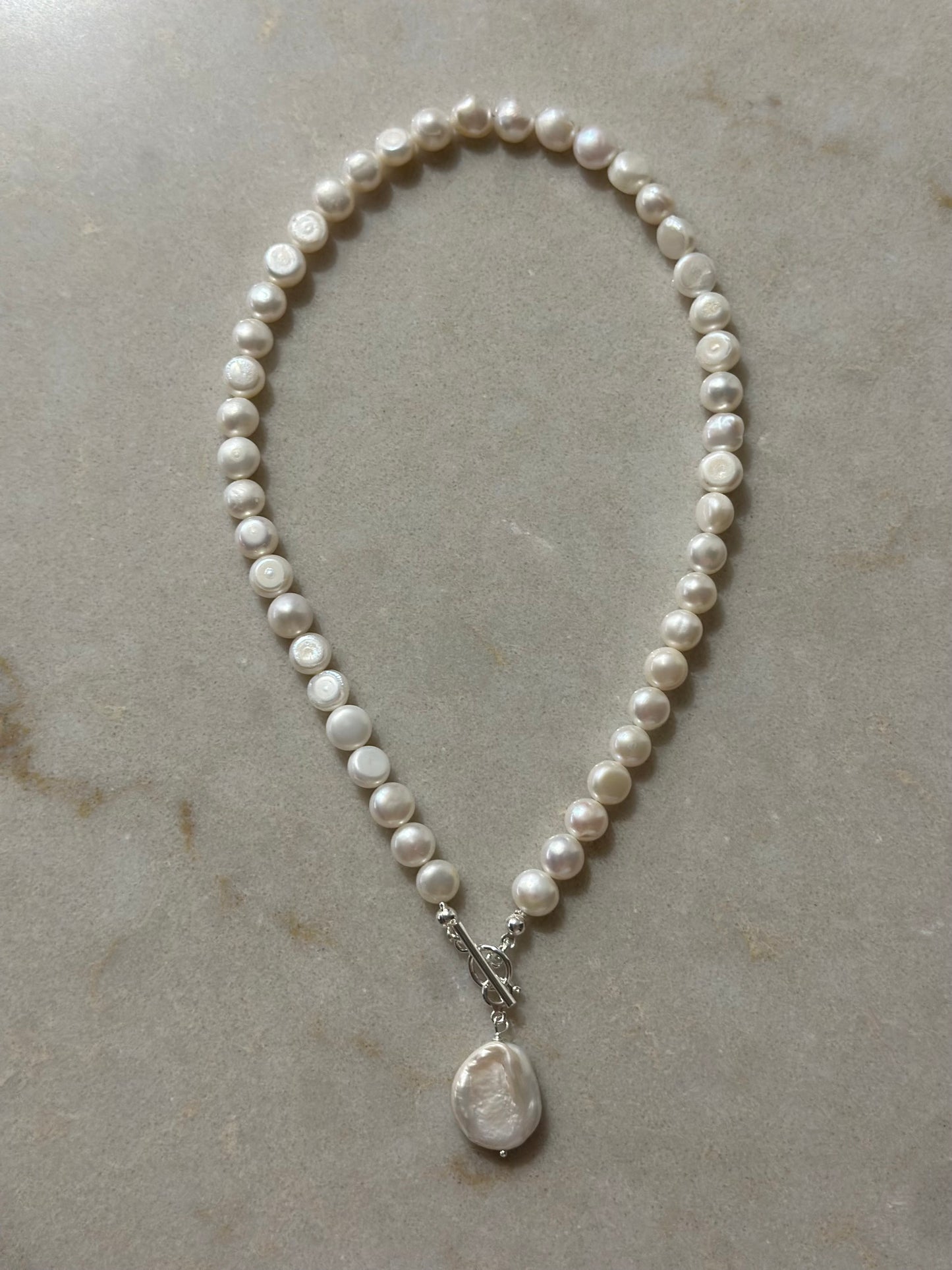 Baroque Bold Flat Pearl Necklace