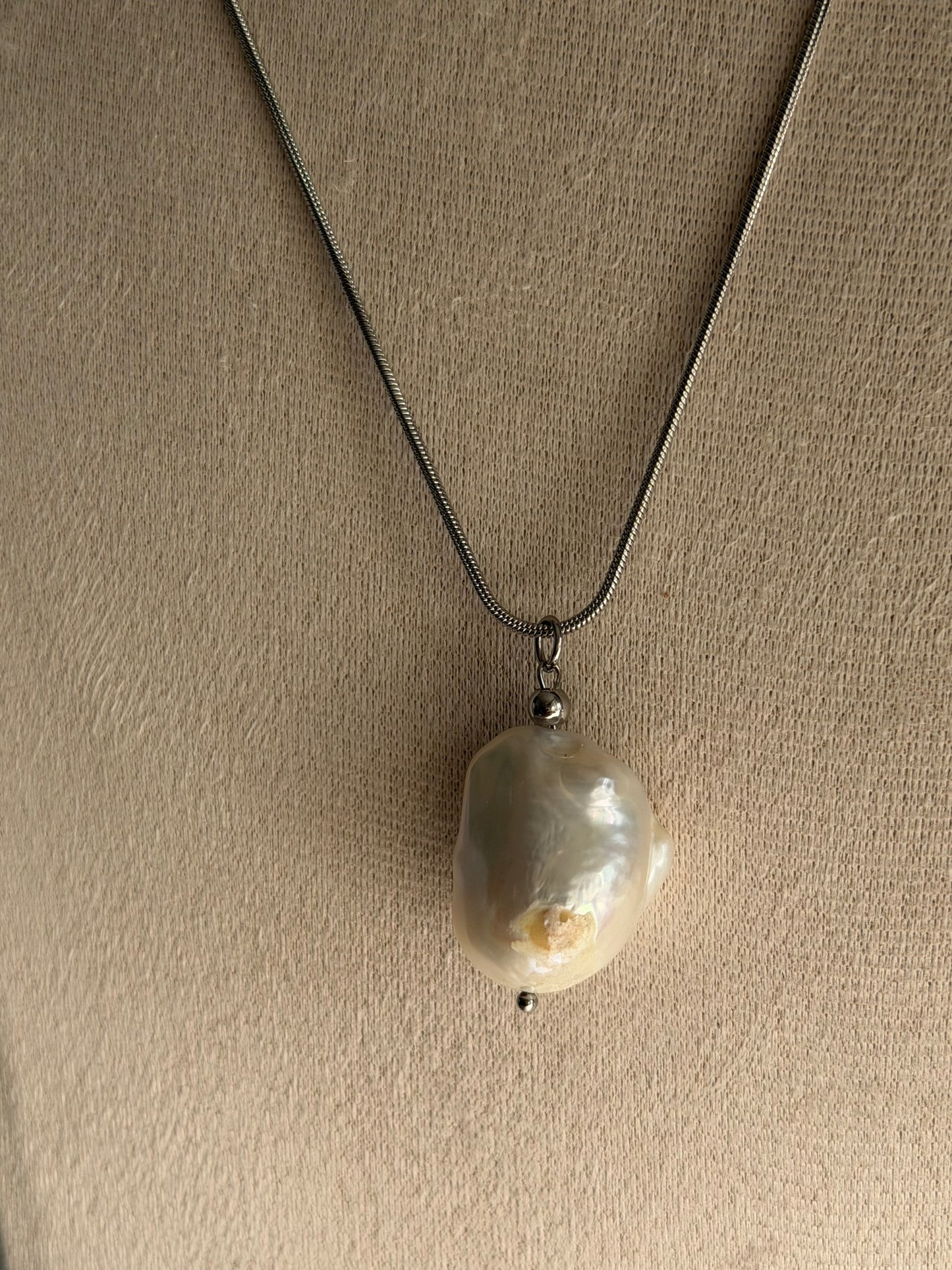 Baroque Pearl Snake Chain