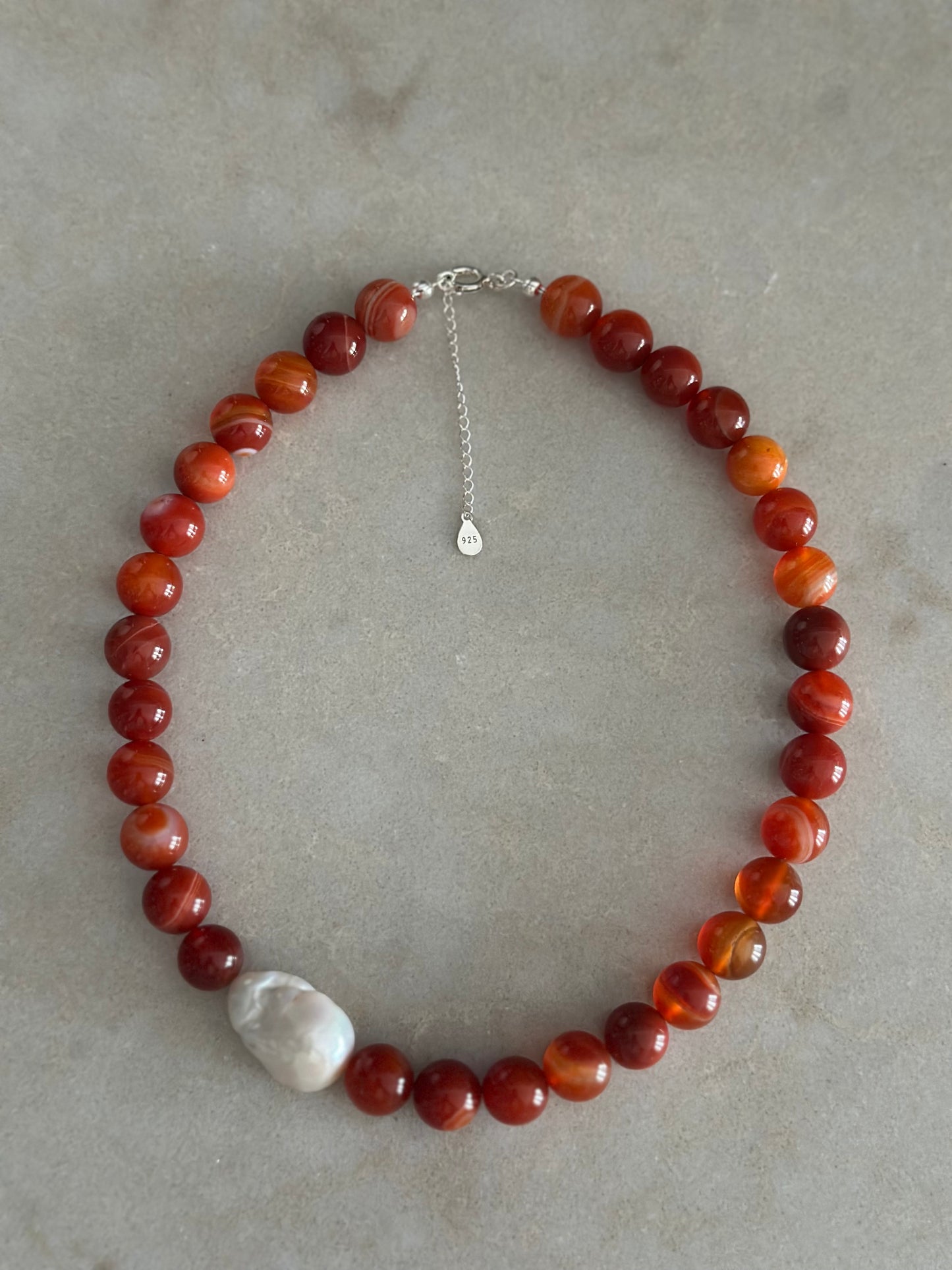 Strawberry Baroque Pearl Necklace