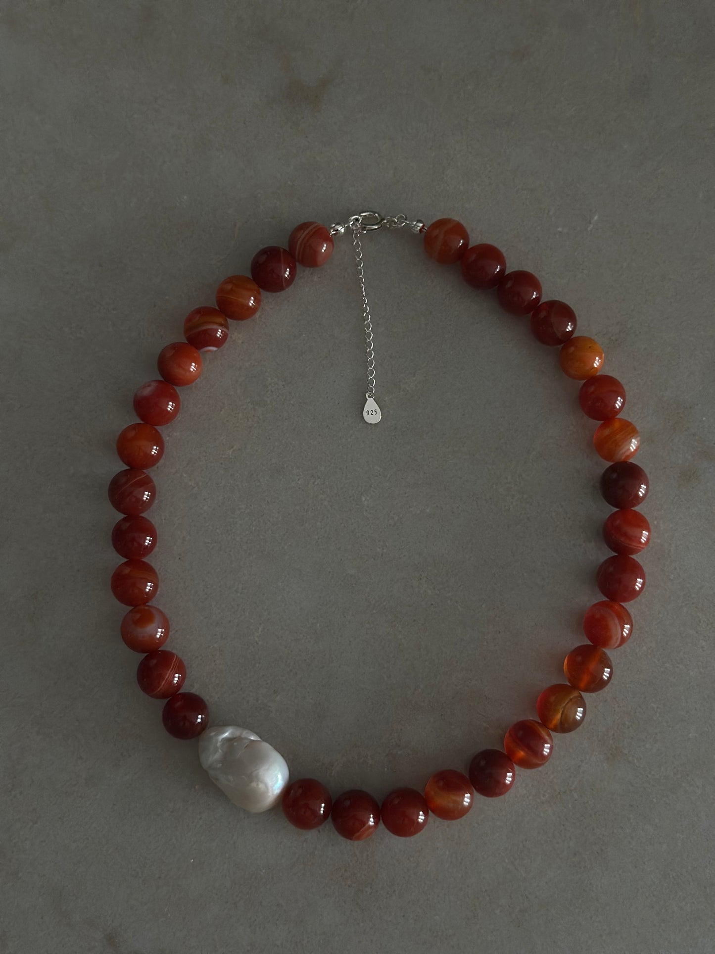 Strawberry Baroque Pearl Necklace