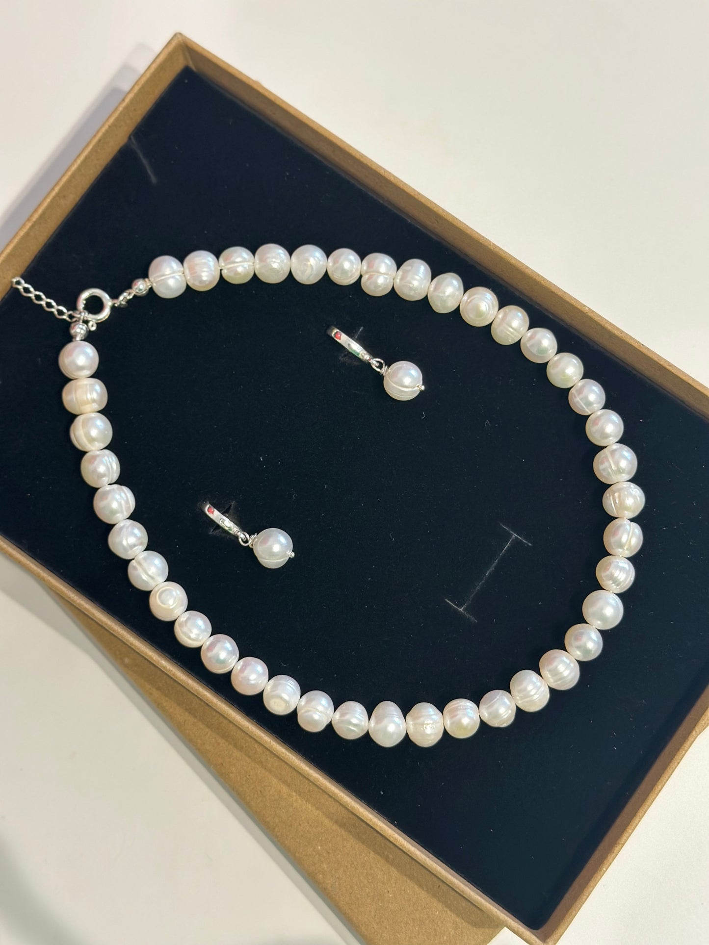 Bold Pearl Set / Set colier si cercei perle de cultura