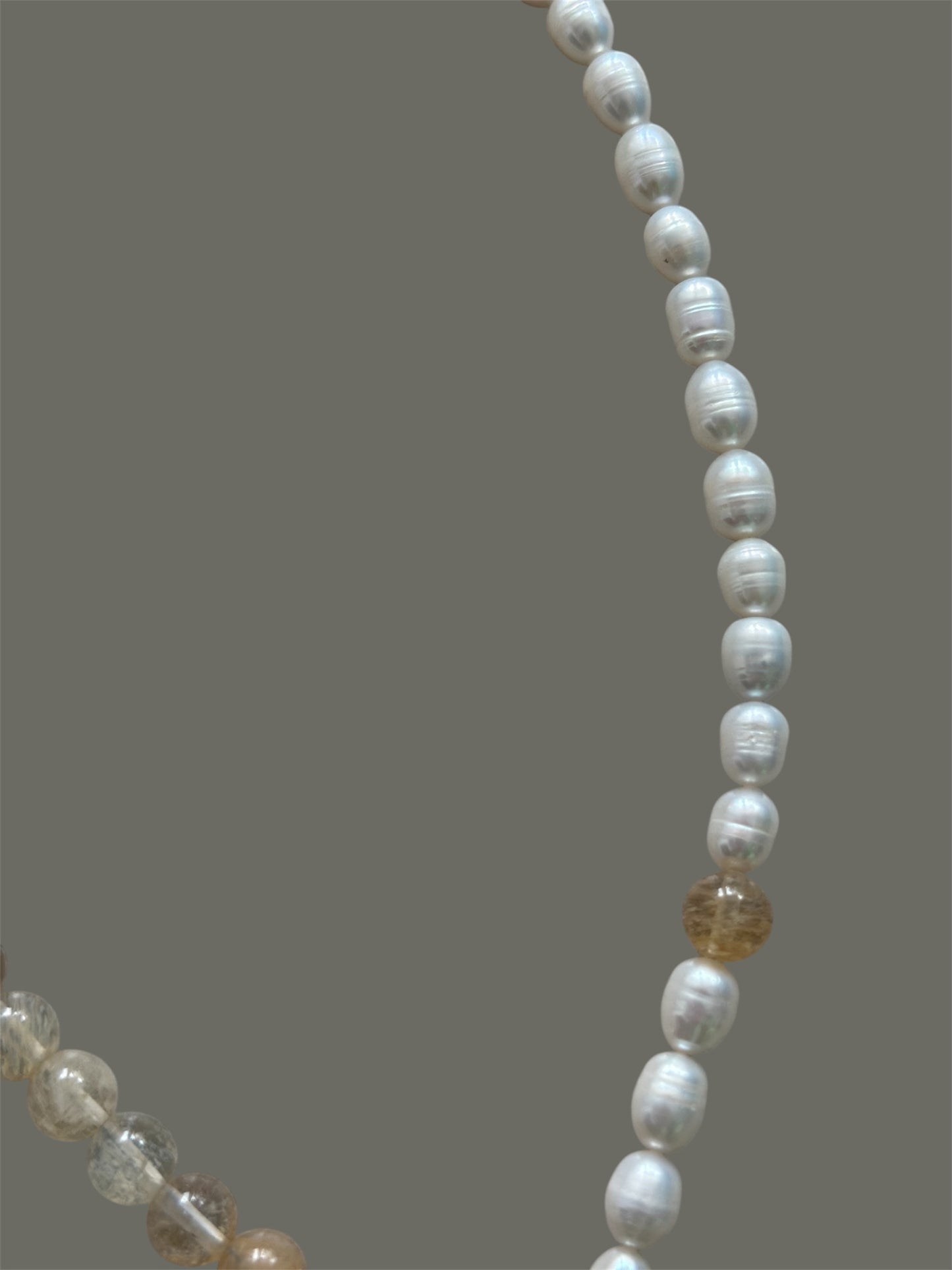 colier perle si citrin