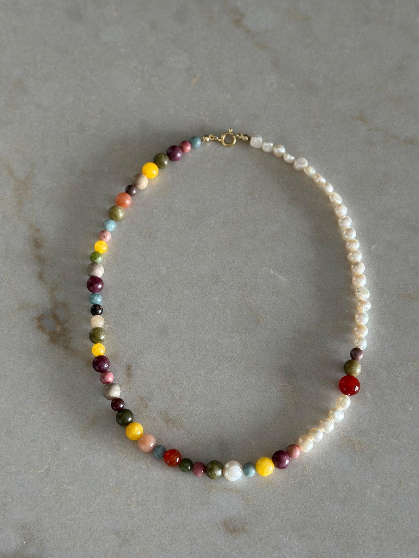 colier unicat perle pietre