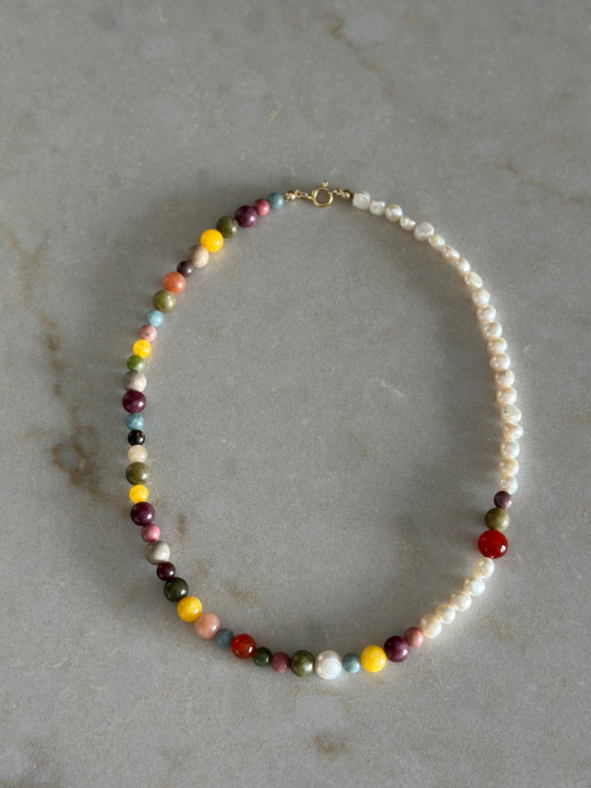 colier unicat perle pietre