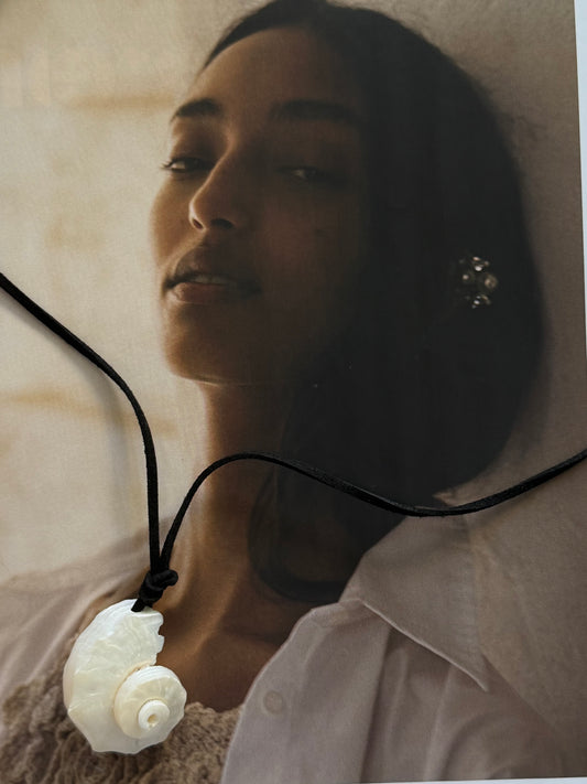 Long Suede Pendant Necklace
