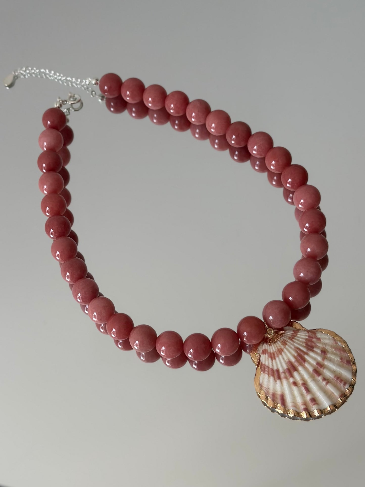 Chunky Salmon Shell Necklace