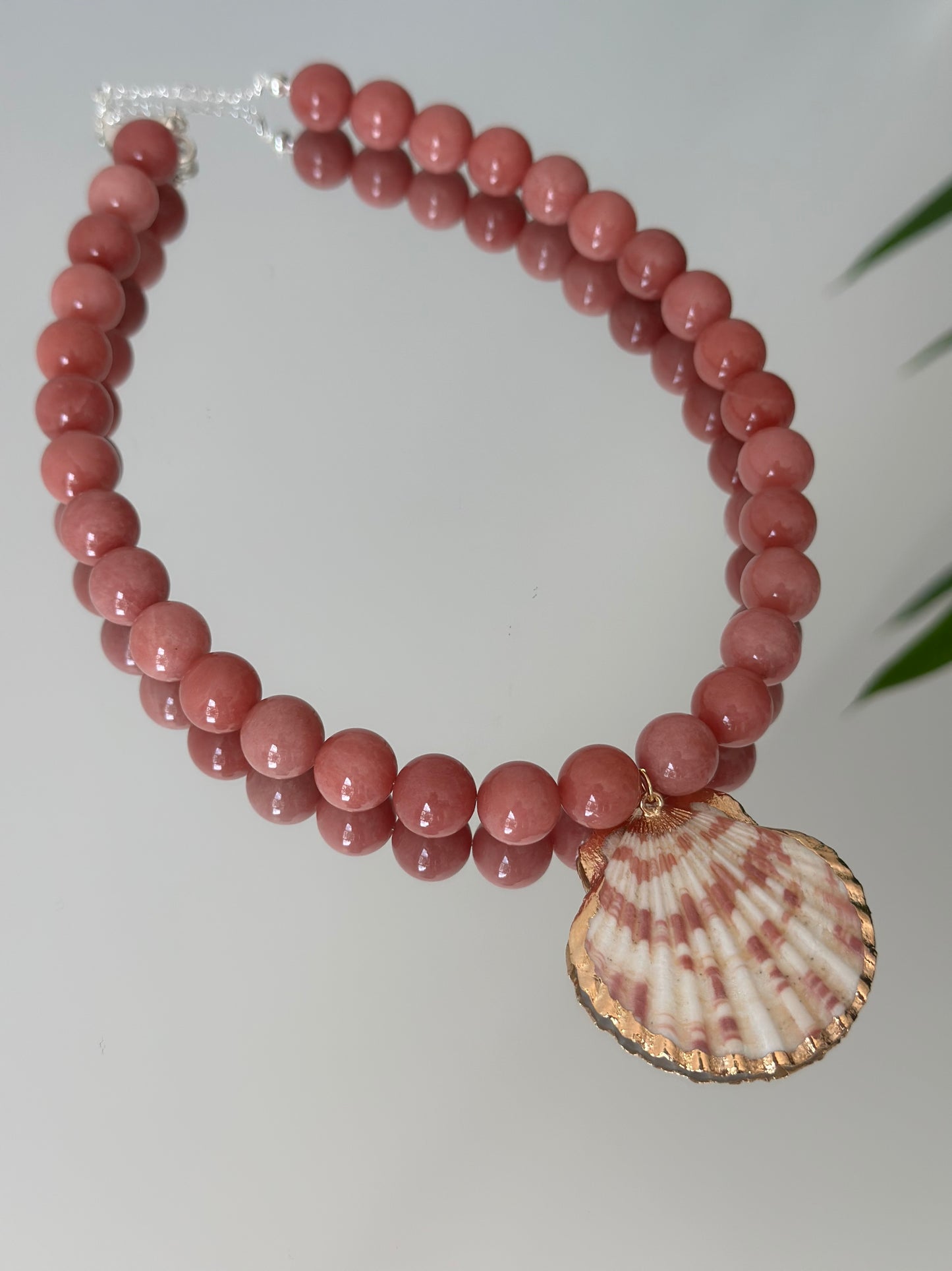 Chunky Salmon Shell Necklace