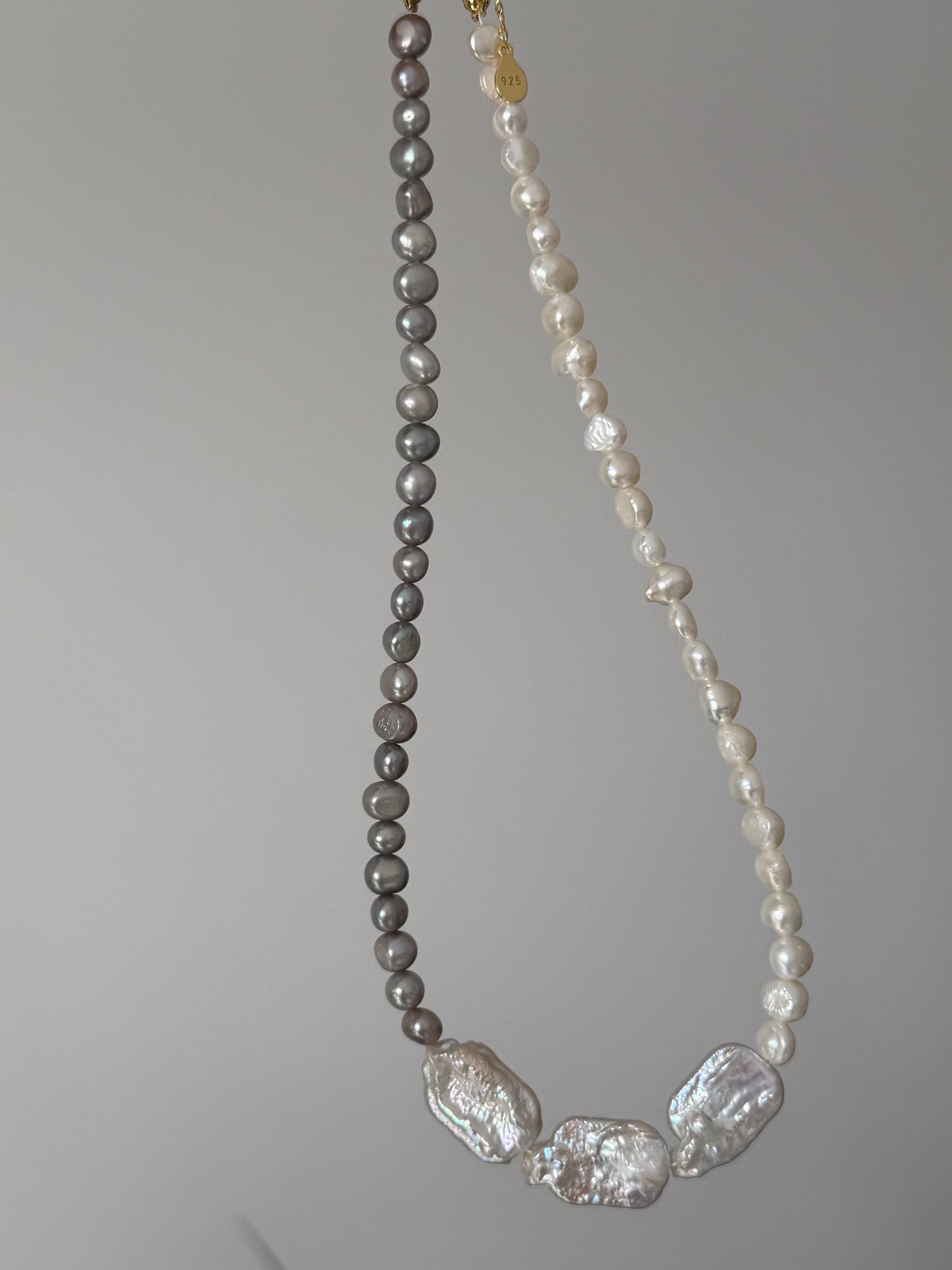 Perfectly Imperfect Duo Pearl Necklace