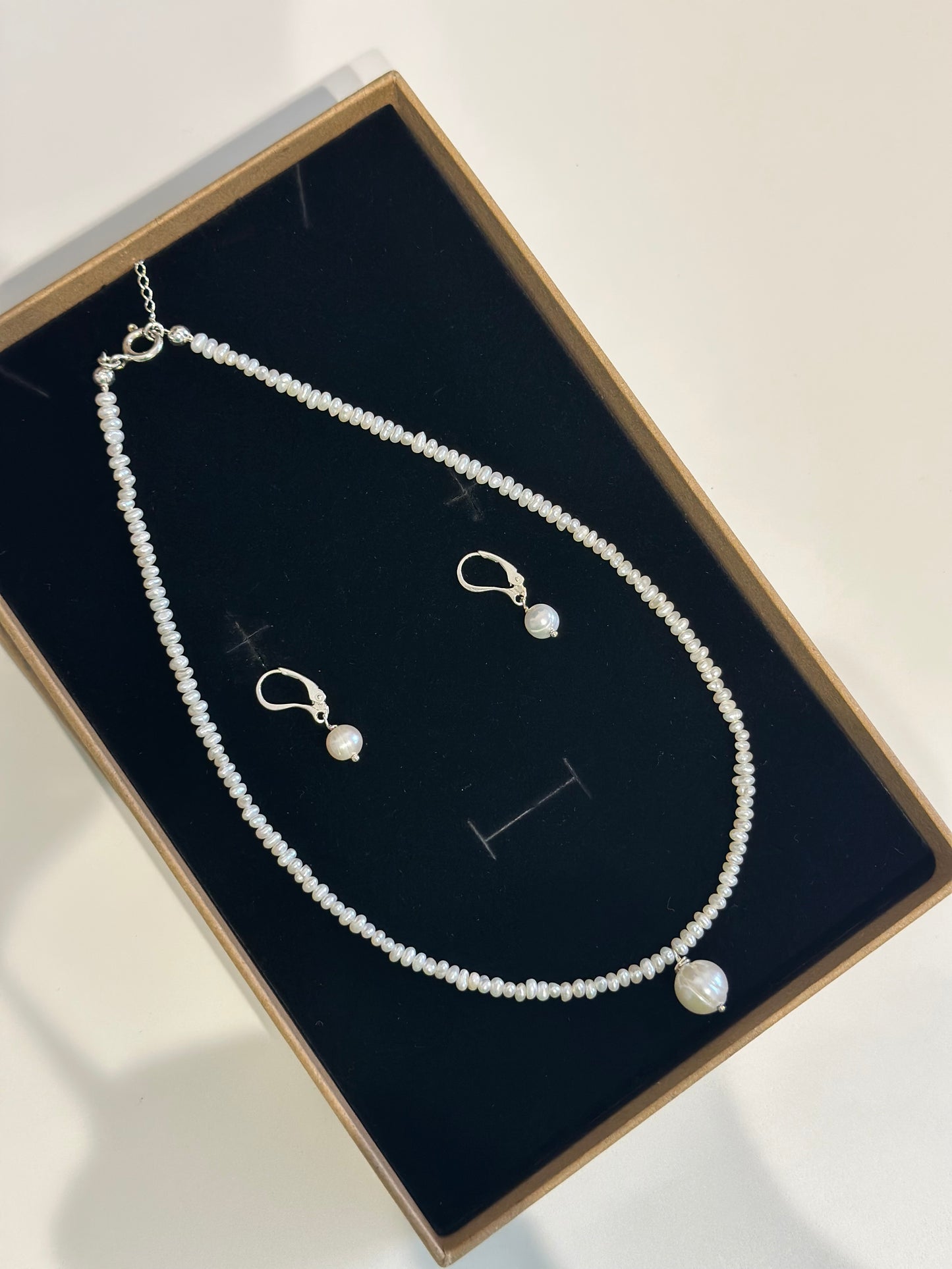 Soft Pearl Set / Set colier si cercei perle de cultura