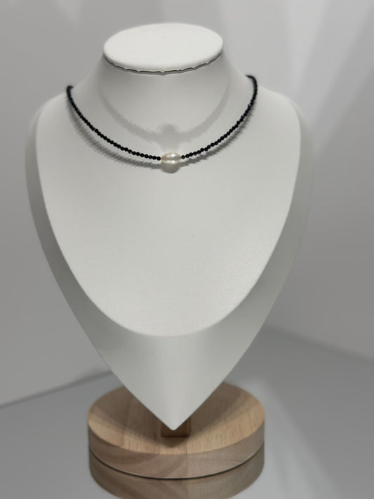 Colier turmalina cu charm perla