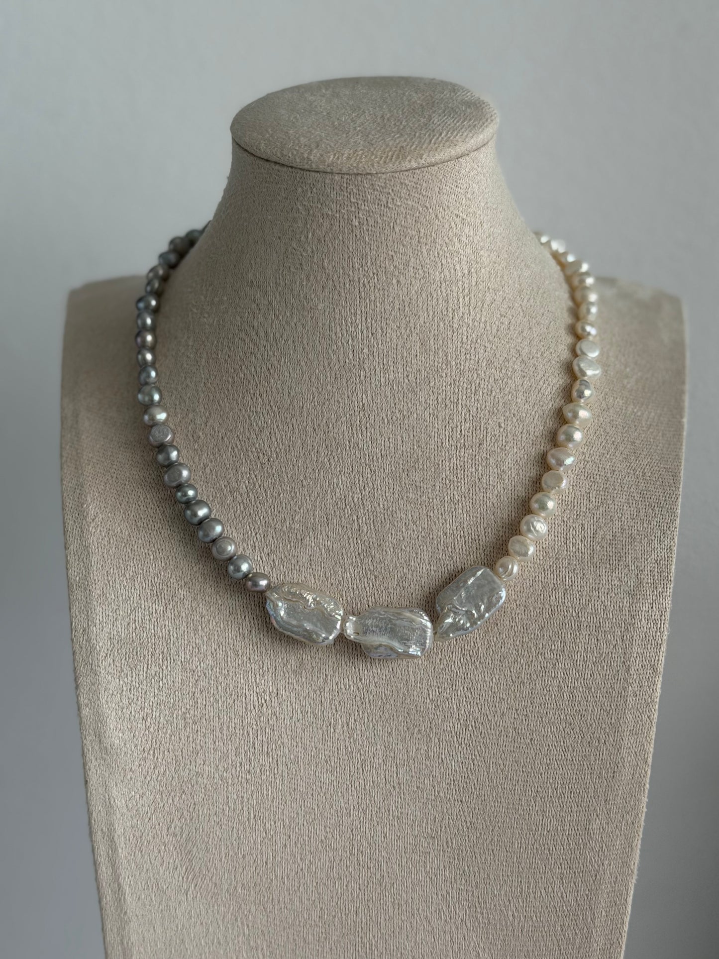 Perfectly Imperfect Duo Pearl Necklace
