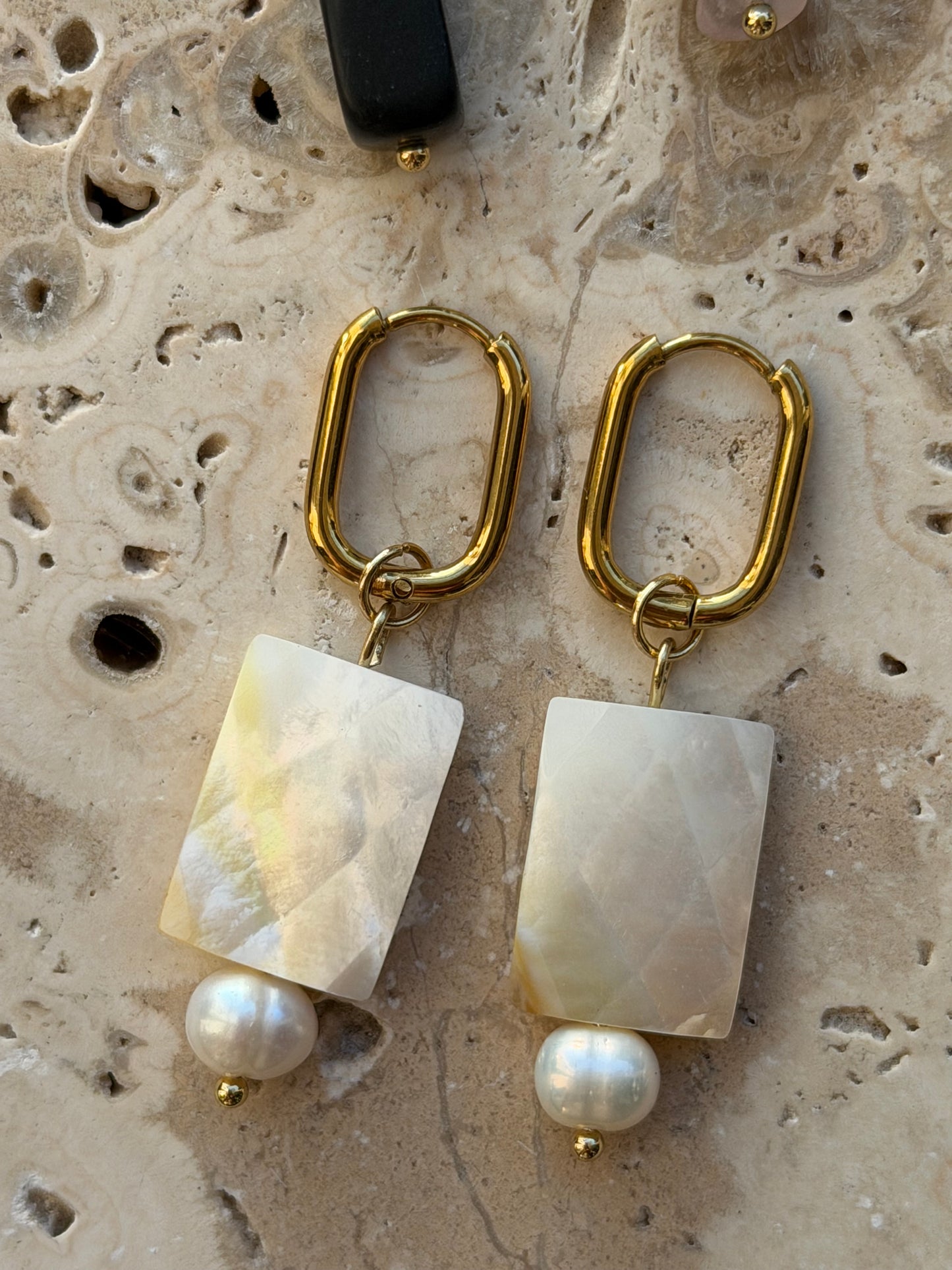 Shell & Pearl Earrings (Gold/Silver)