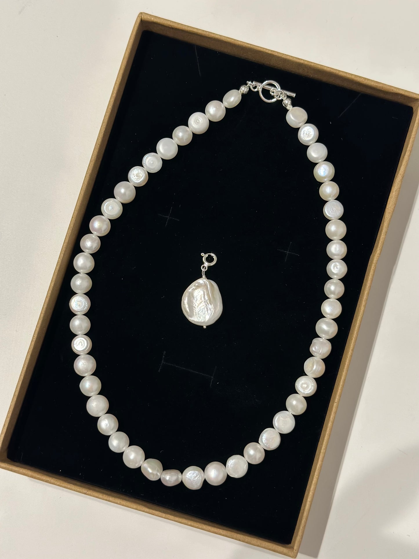 Baroque Bold Flat Pearl Necklace